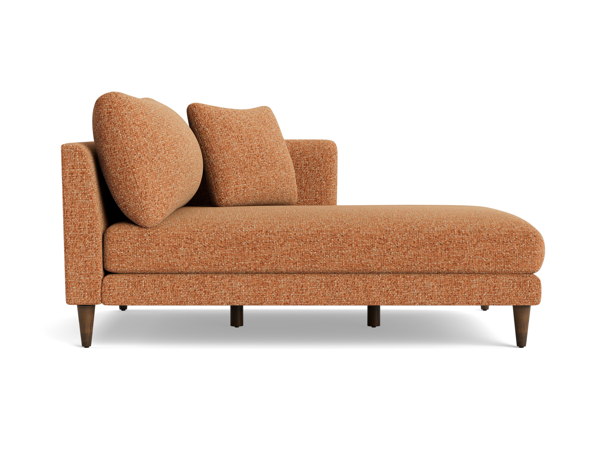 lewis single arm chaise bungalow pantone glazed ginger