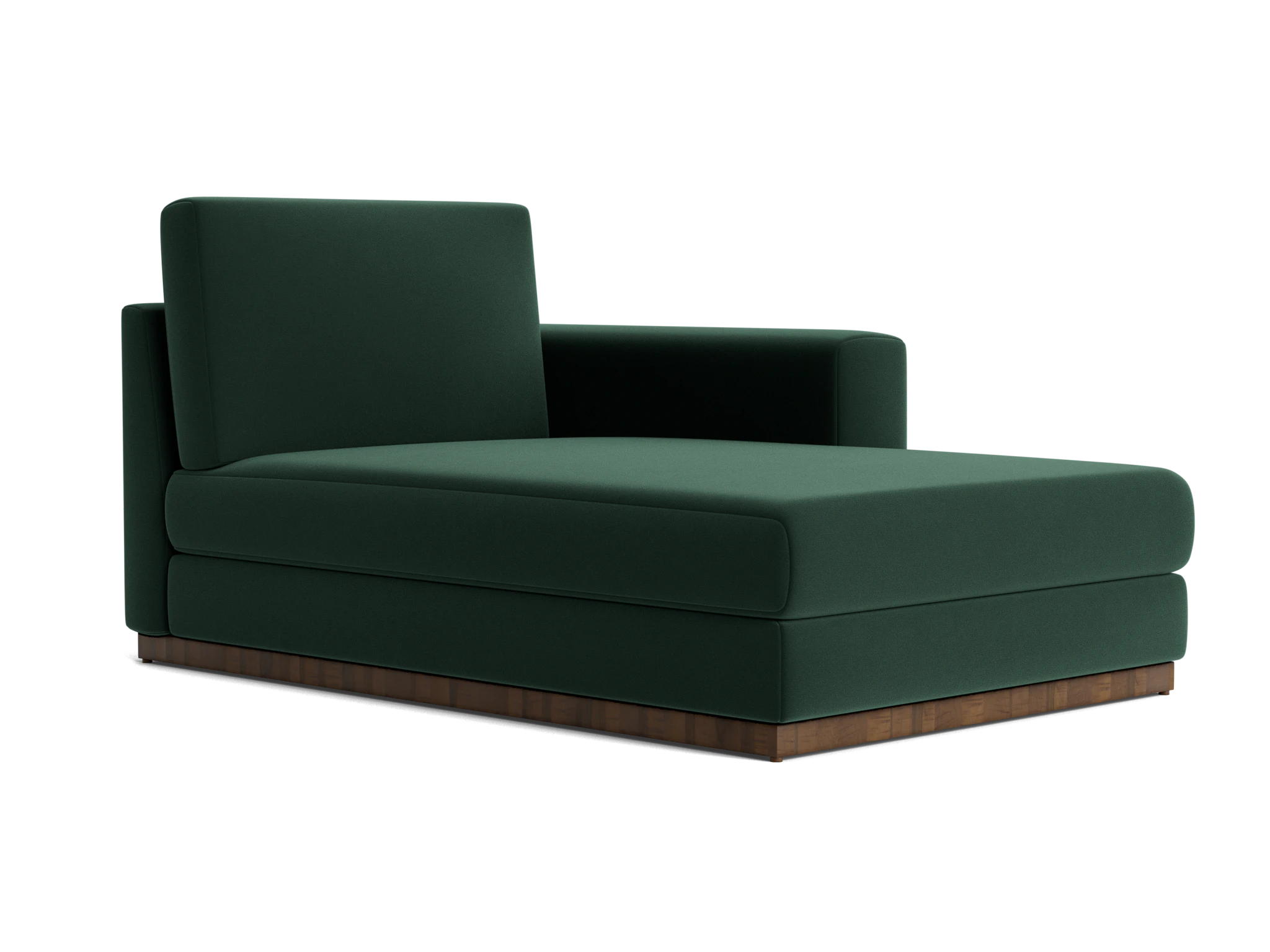 holt single arm chaise royale evergreen