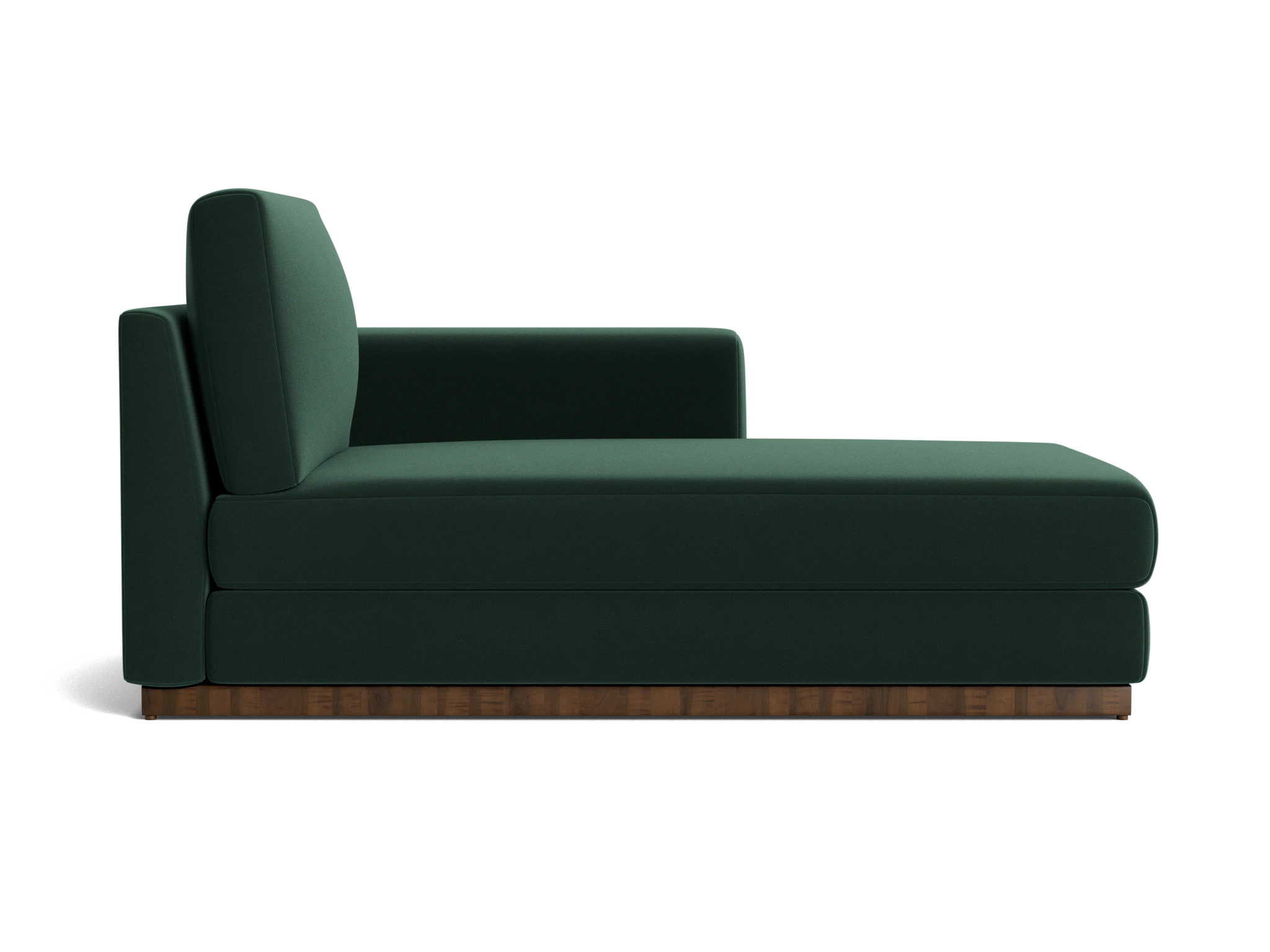 holt single arm chaise royale evergreen