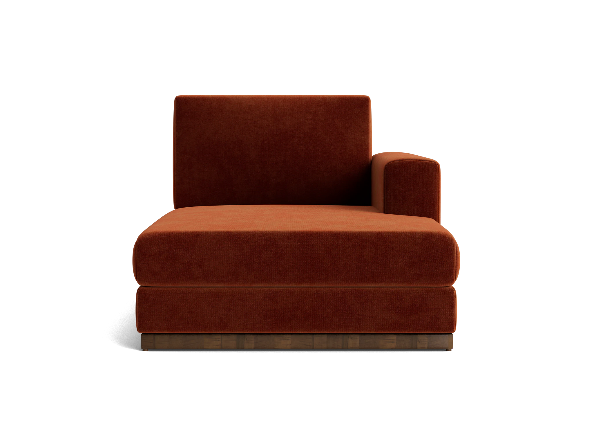 holt single arm chaise harper cinnamon