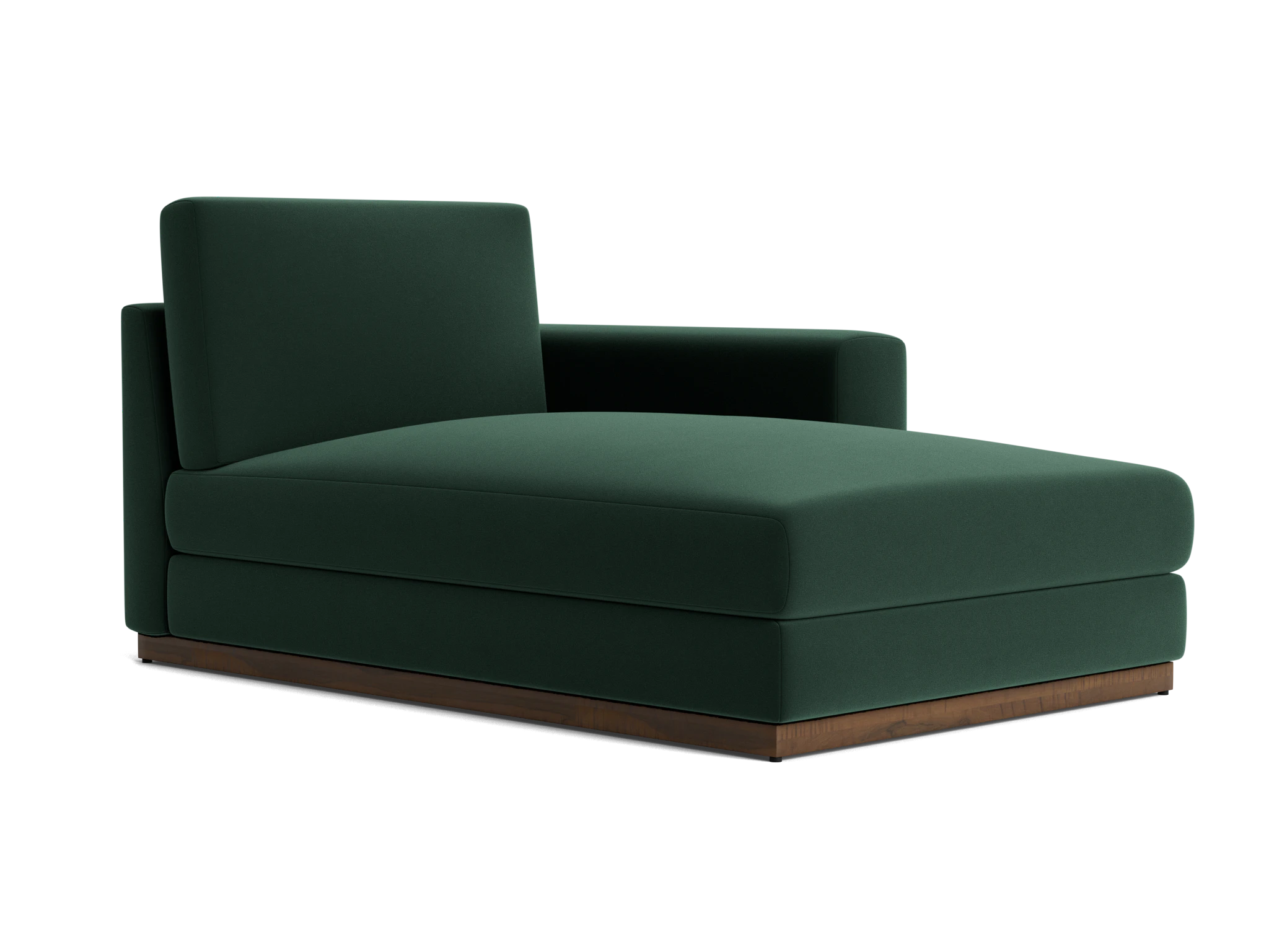 holt single arm storage chaise royale evergreen