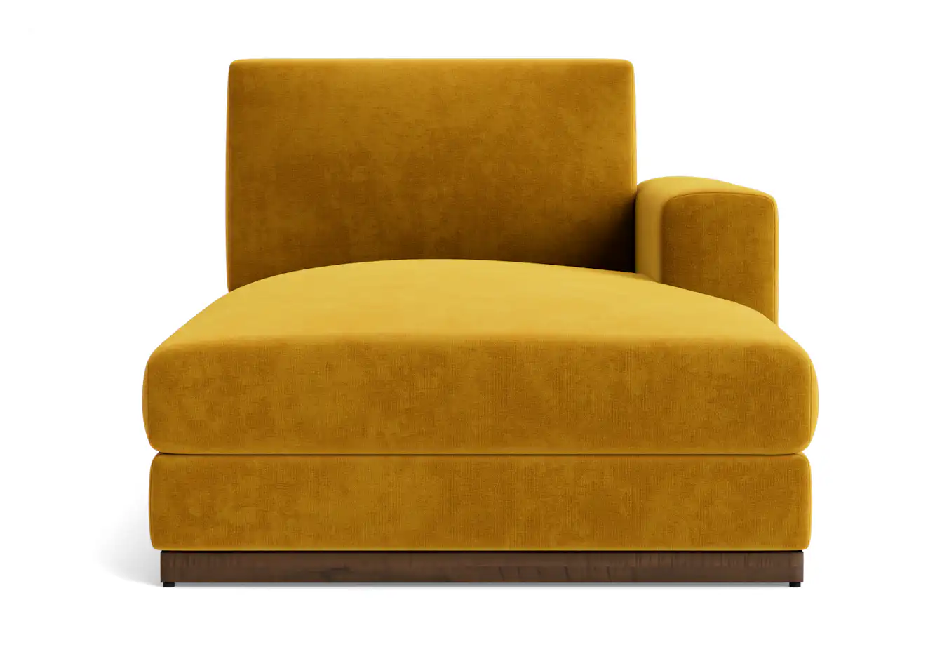 holt single arm storage chaise harper amber gold