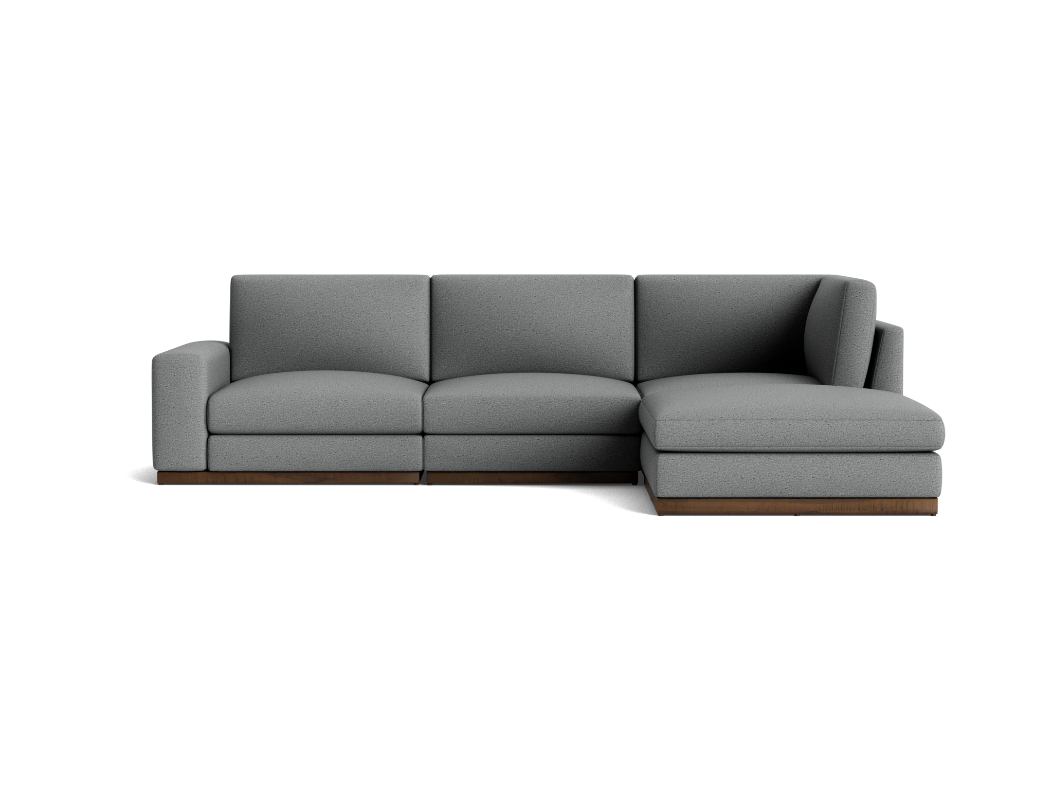 holt modular sectional with bumper essence ash