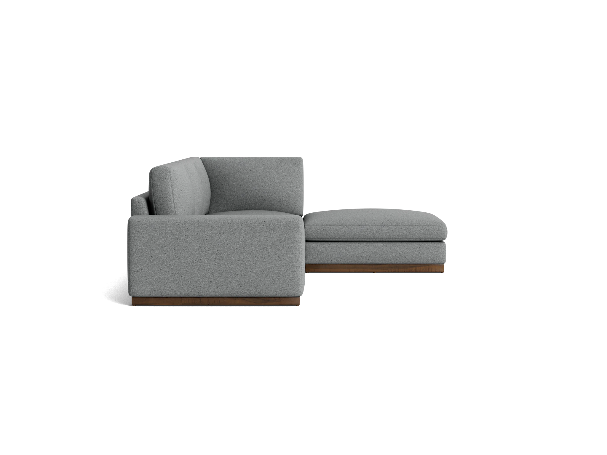 holt modular sectional with bumper essence ash