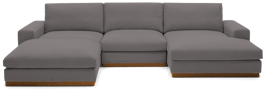 holt modular sofa bumper sectional taylor felt gray