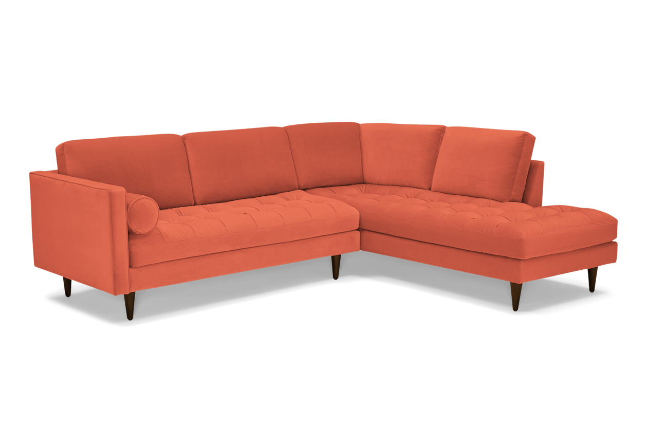 briar sectional with bumper %282 piece%29 key largo coral