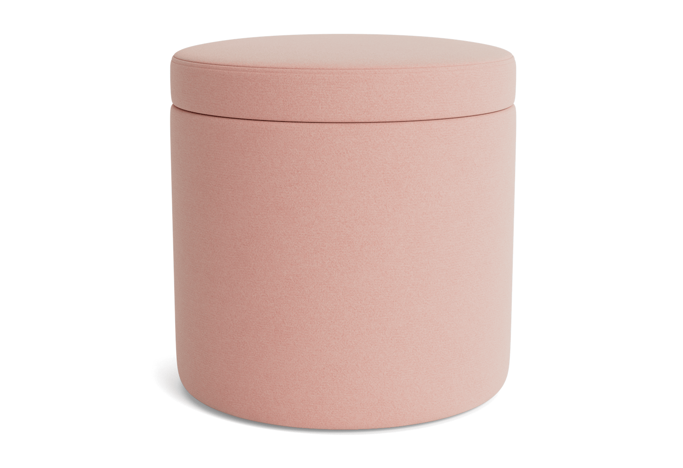 quinn petite storage ottoman royale blush