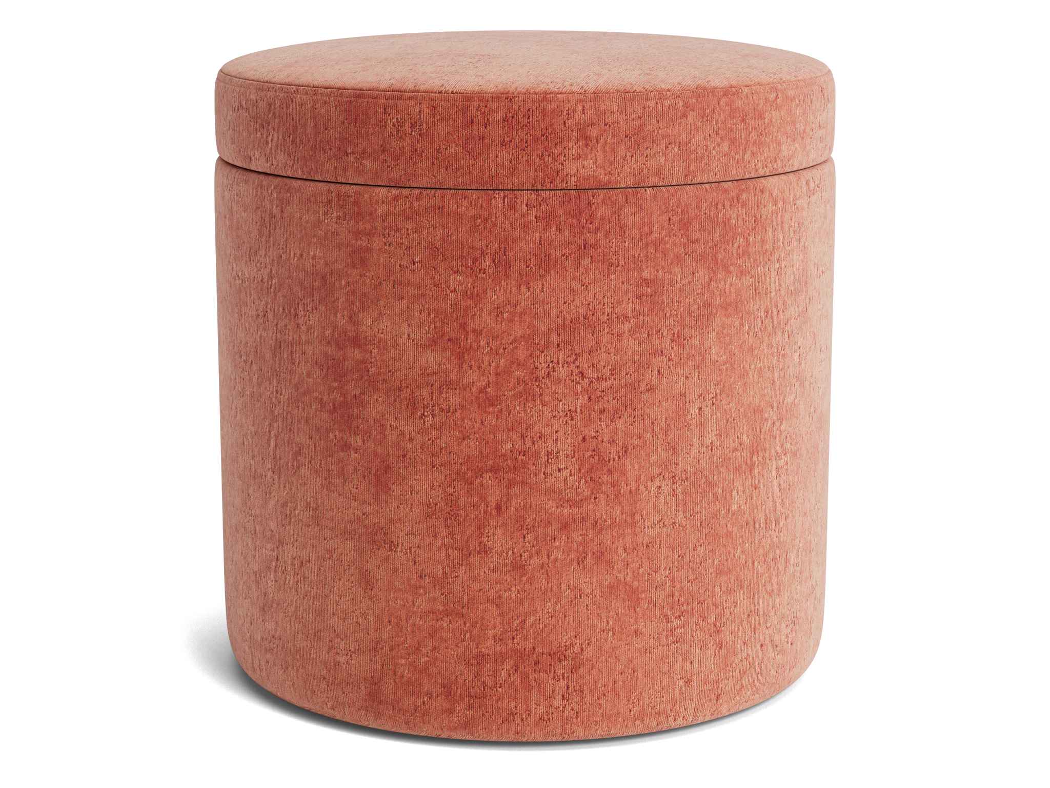 quinn petite storage ottoman plush terra rose