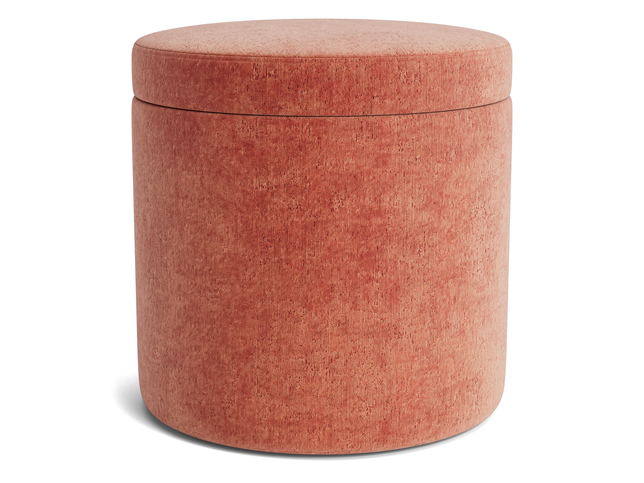 quinn petite storage ottoman plush terra rose