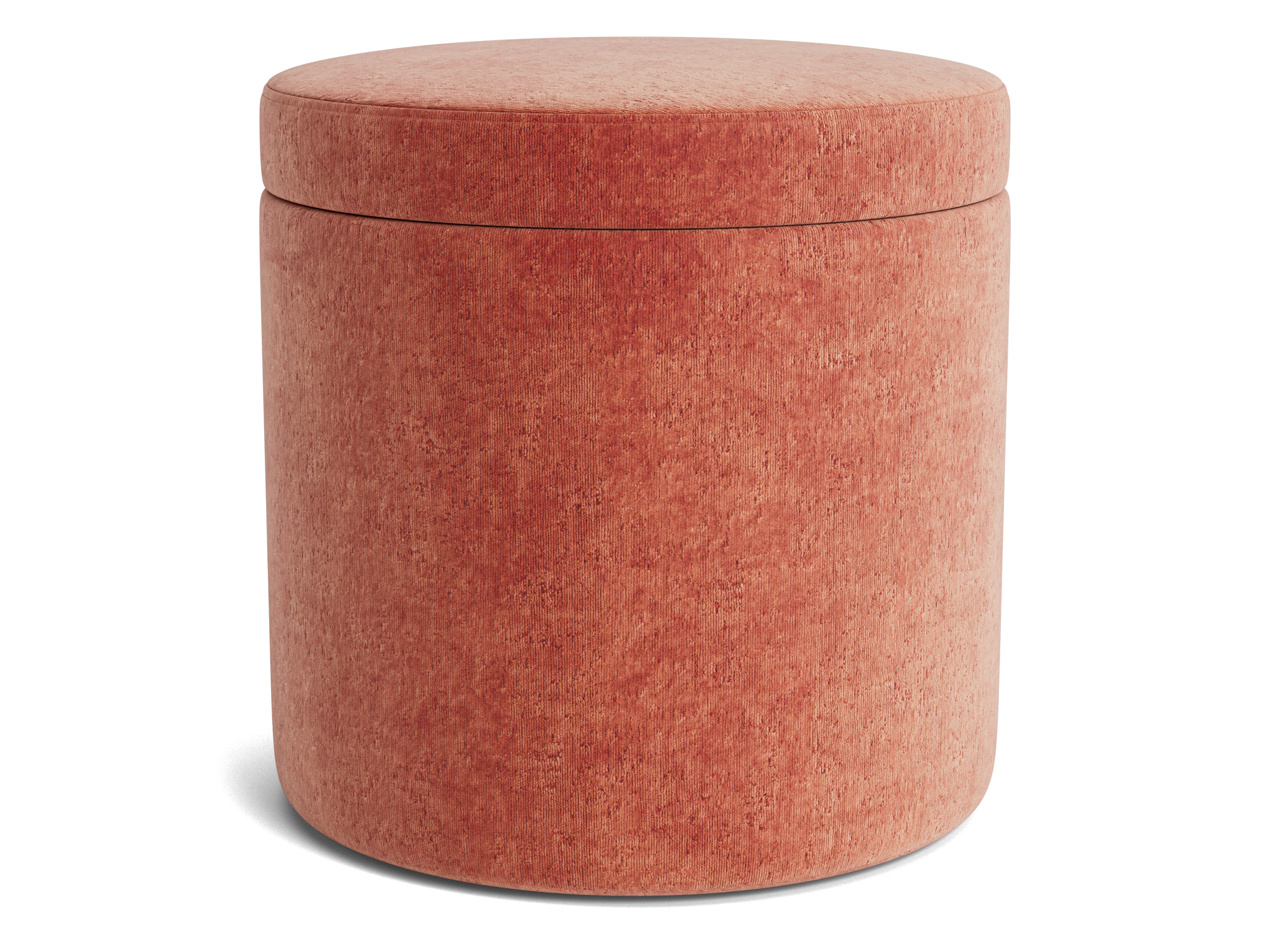 quinn petite storage ottoman plush terra rose
