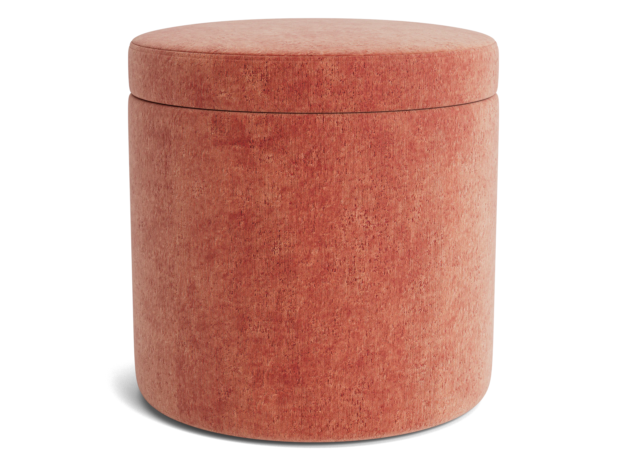 quinn petite storage ottoman plush terra rose