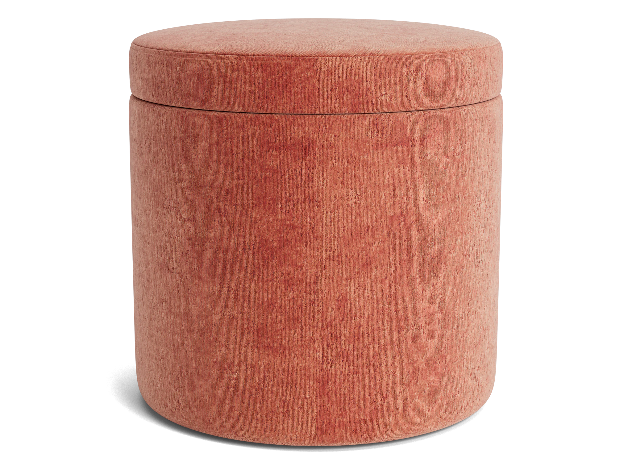 quinn petite storage ottoman plush terra rose