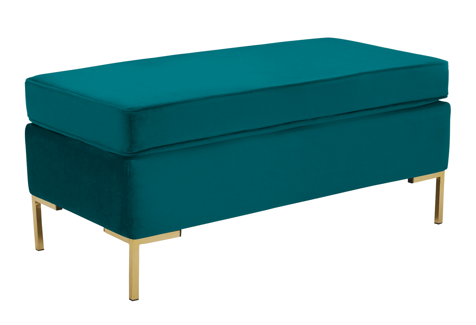 dee bench with storage lucky turquoise