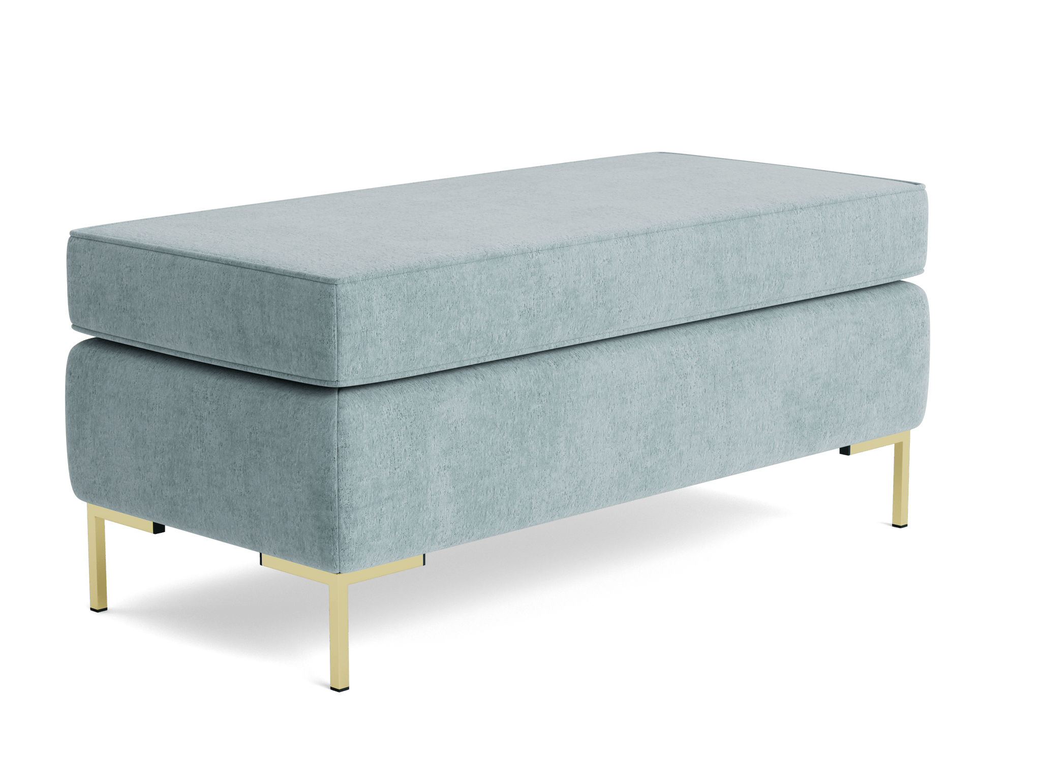 dee bench with storage plush mist