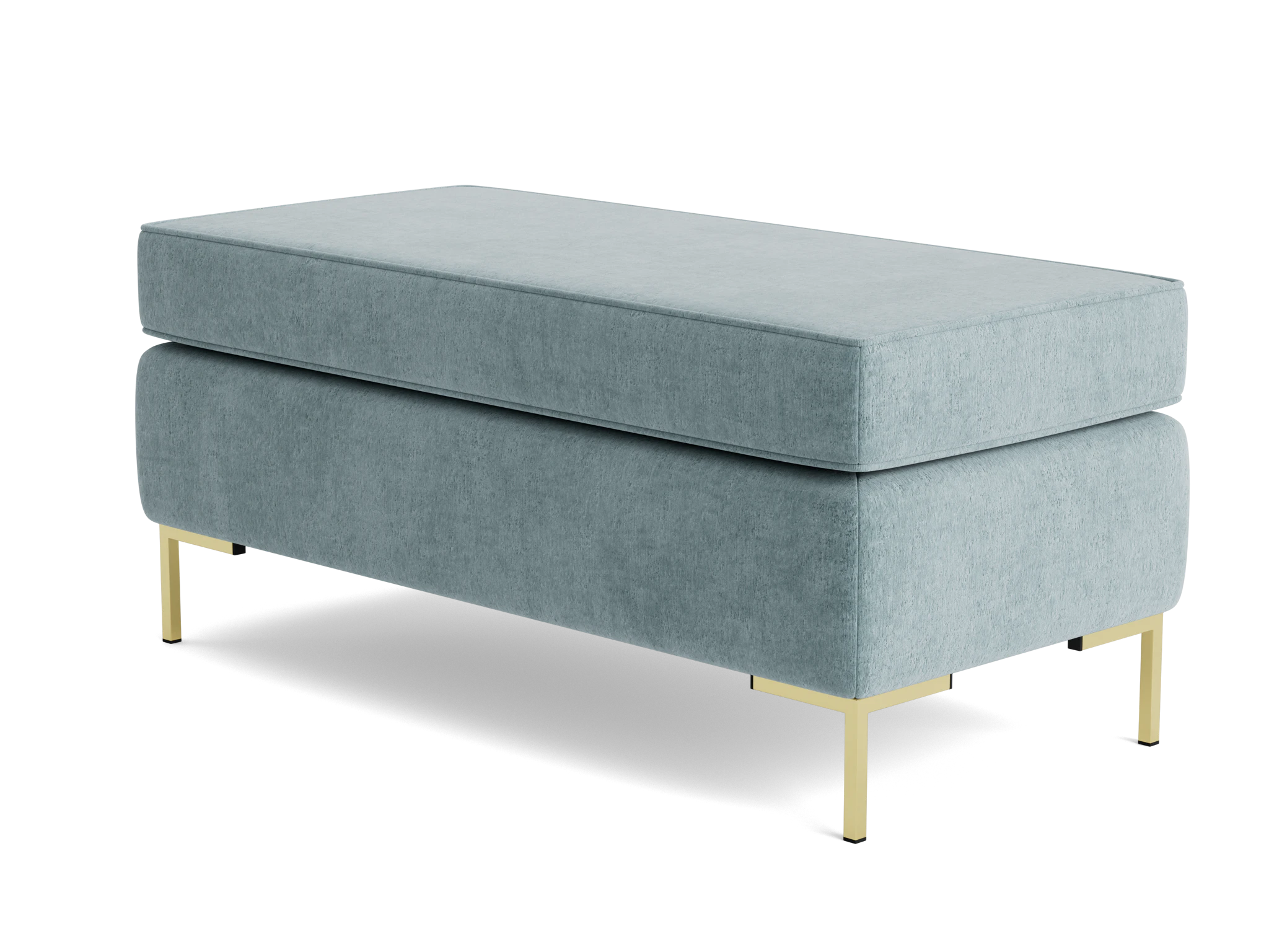 dee bench with storage plush mist