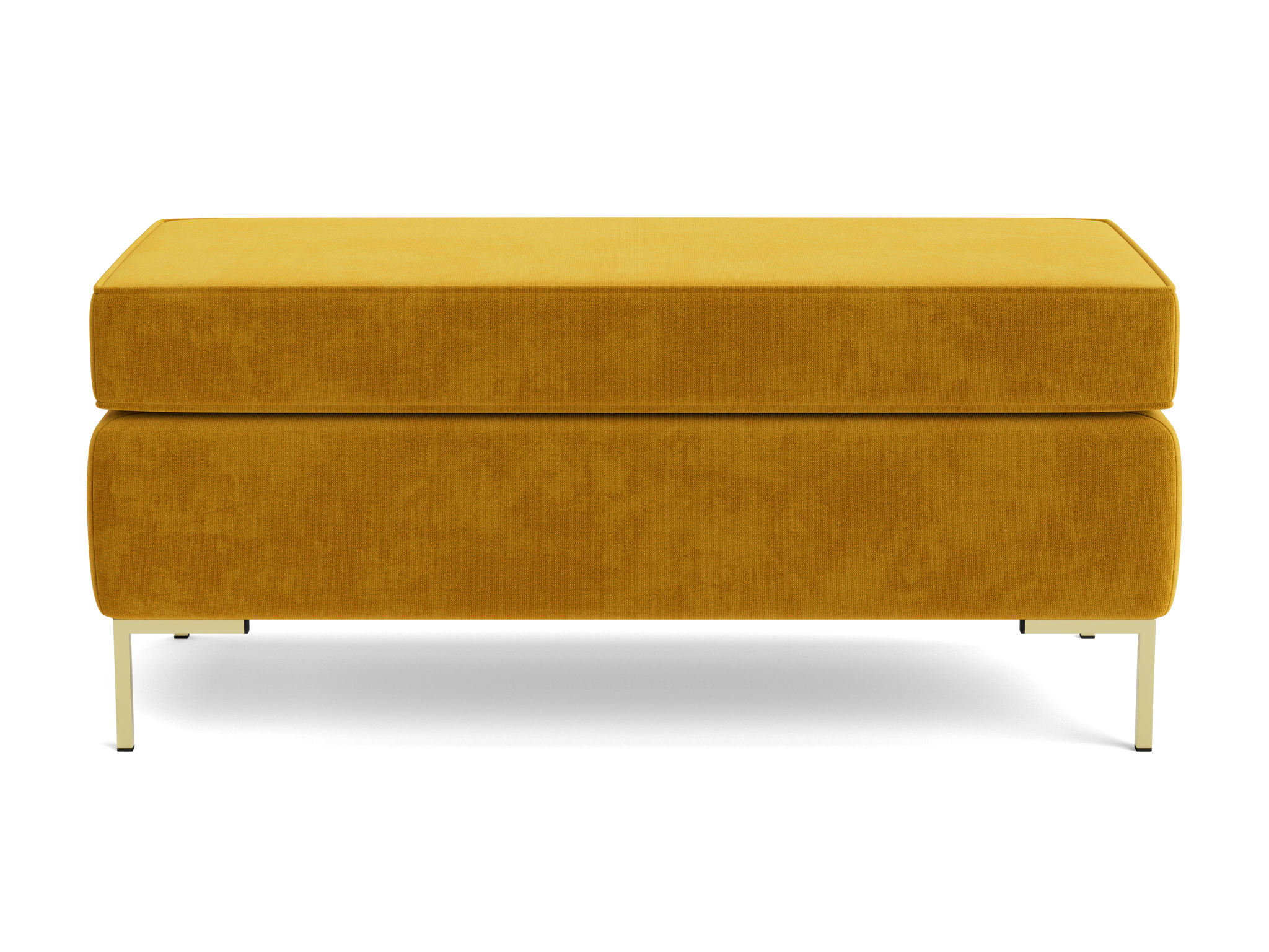 dee bench with storage harper amber gold