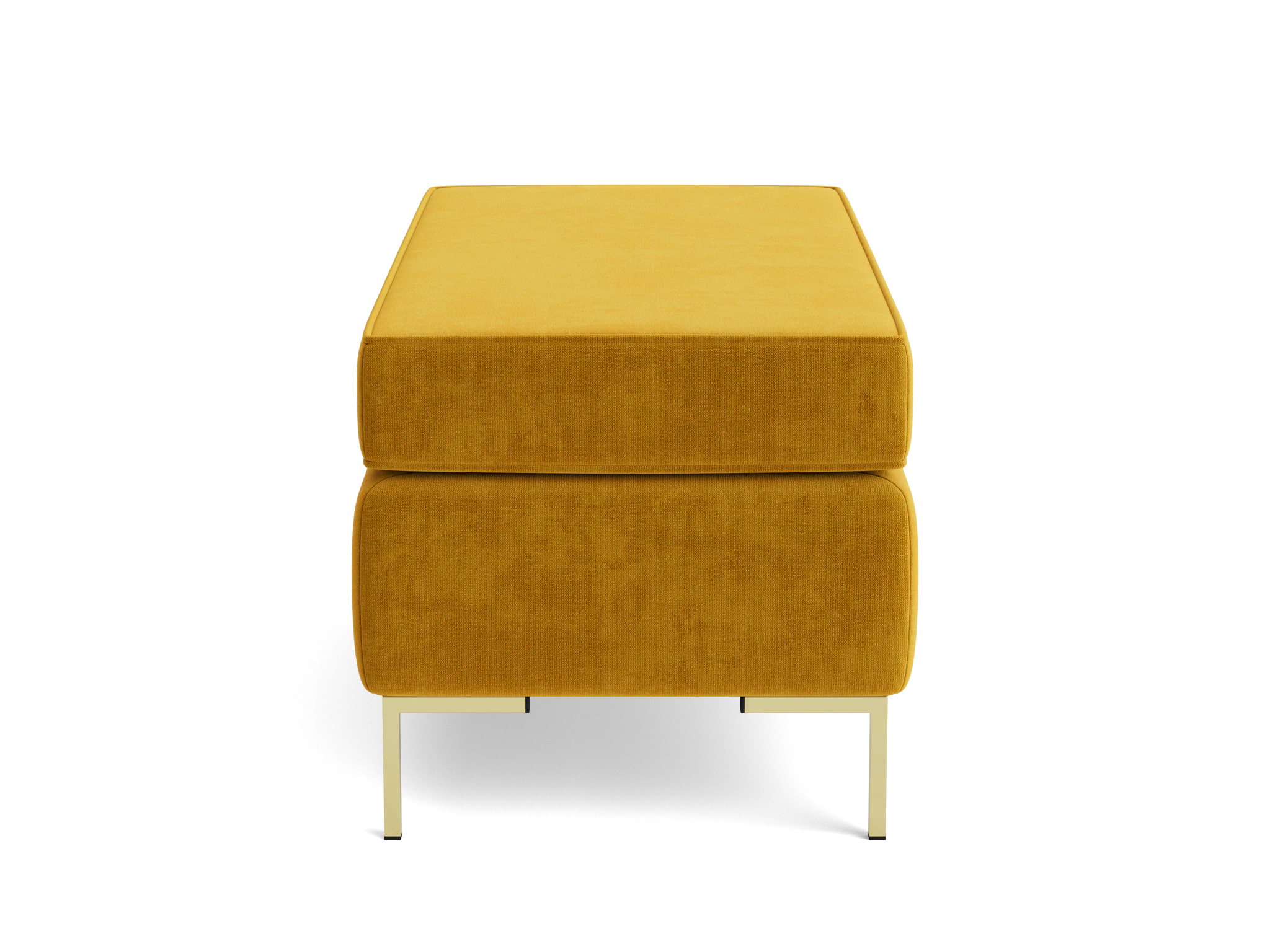 dee bench with storage harper amber gold