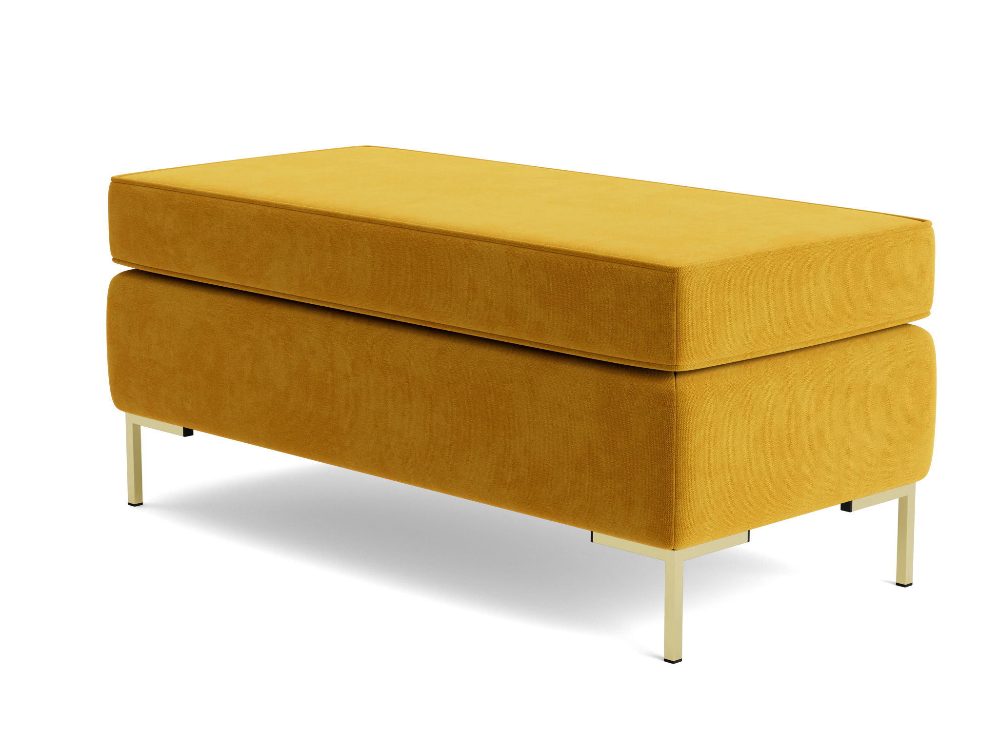 dee bench with storage harper amber gold