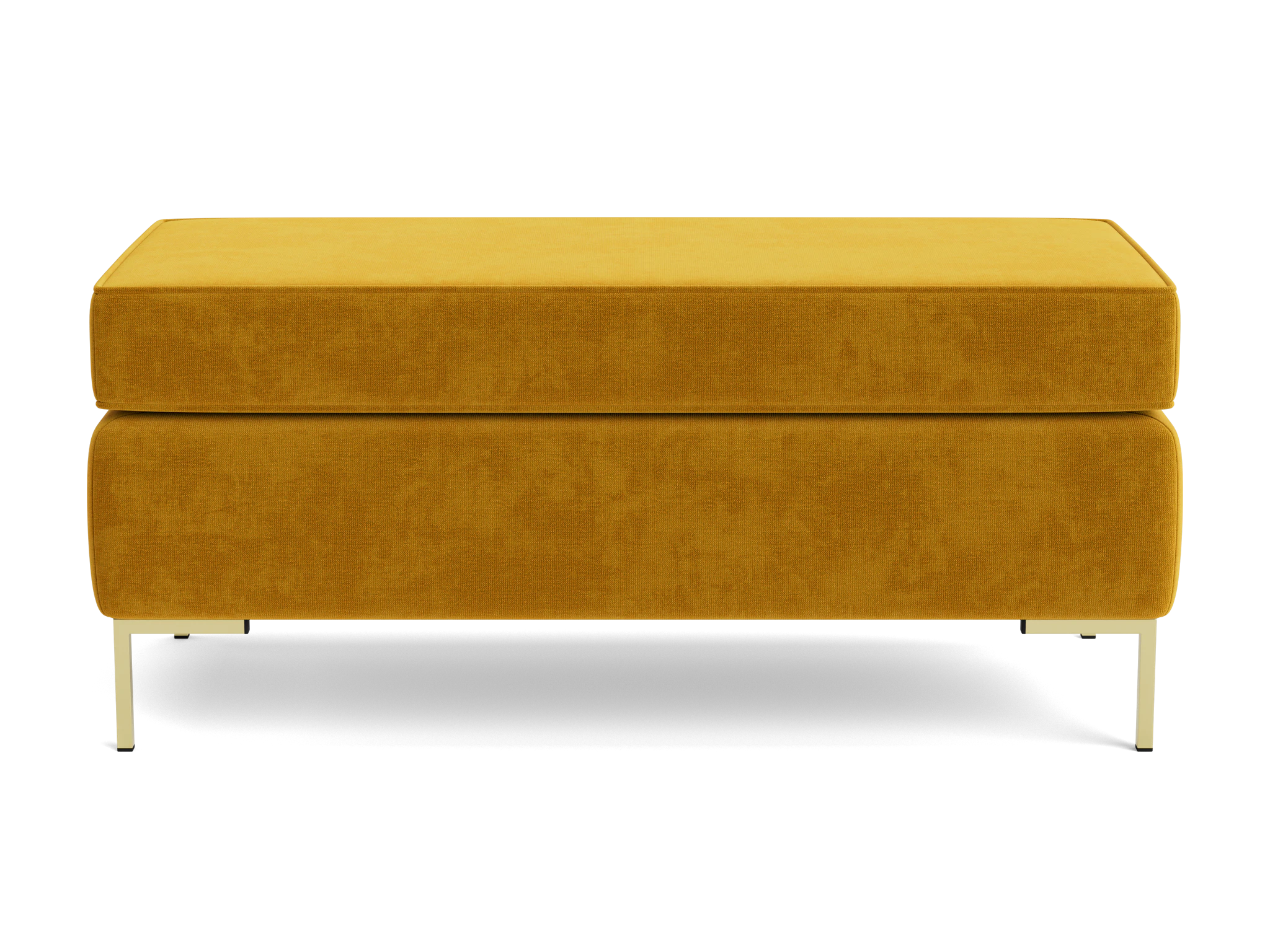 dee bench with storage harper amber gold
