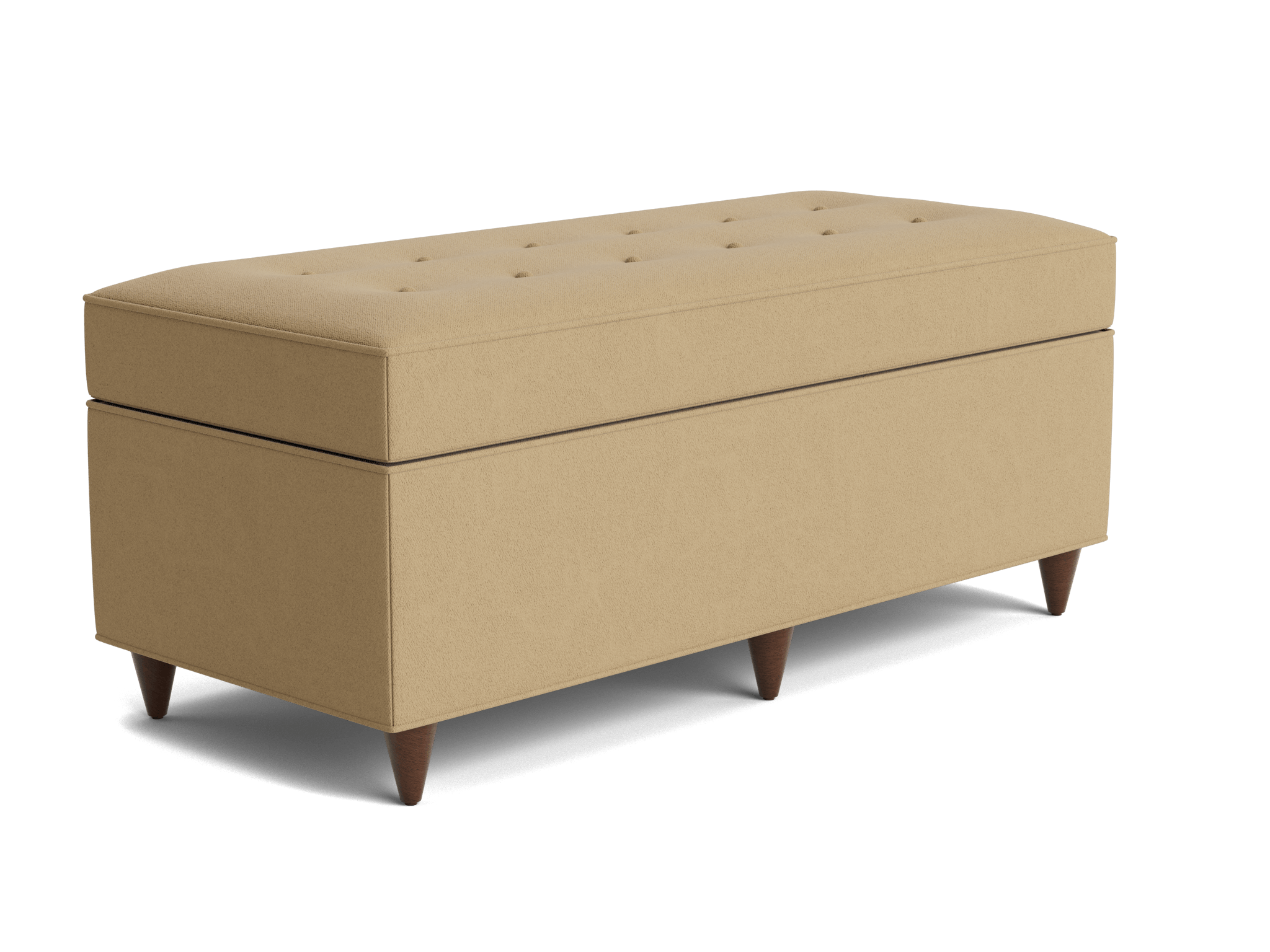 cammy bench with storage banks oatmeal