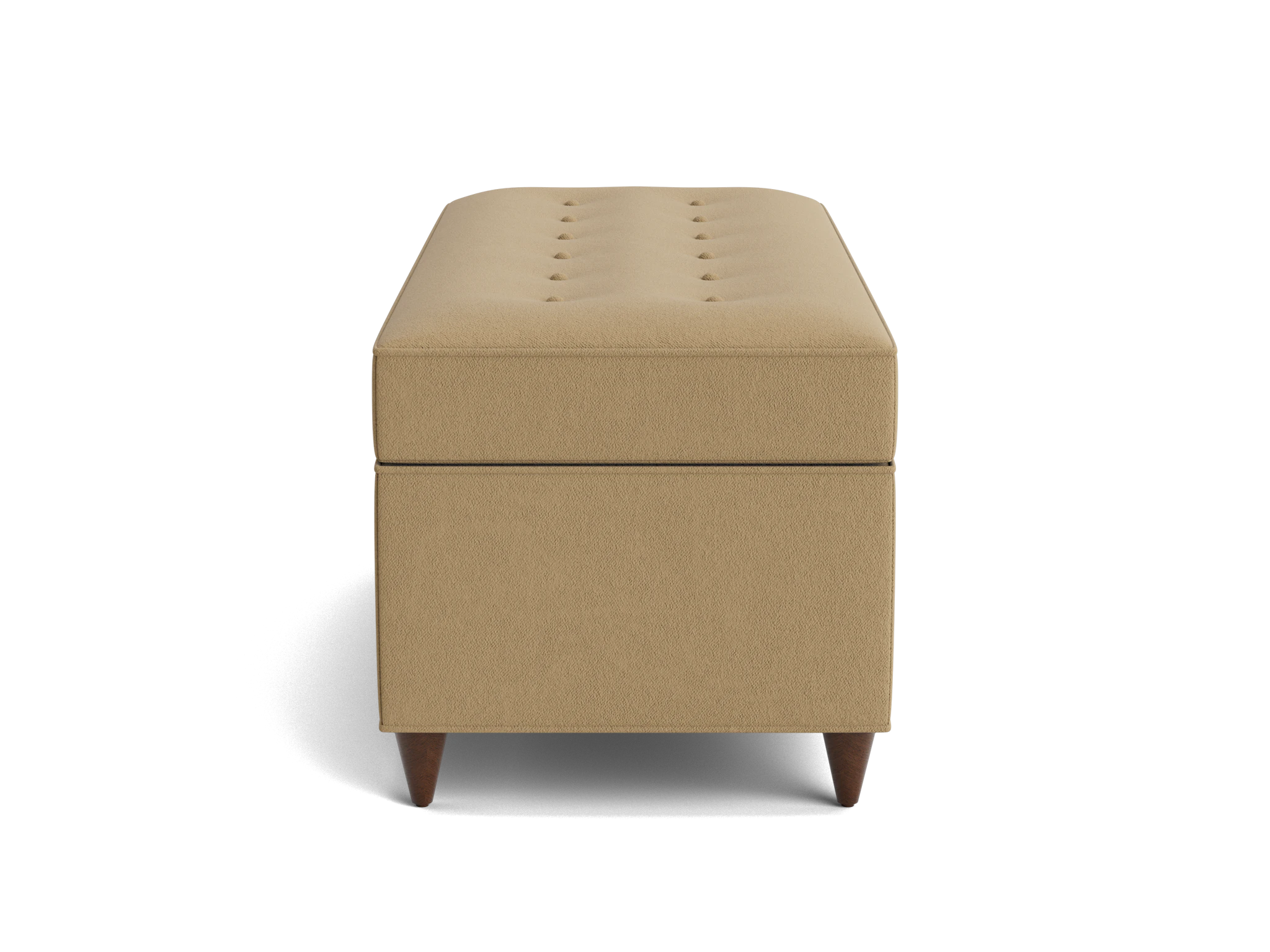 cammy bench with storage banks oatmeal