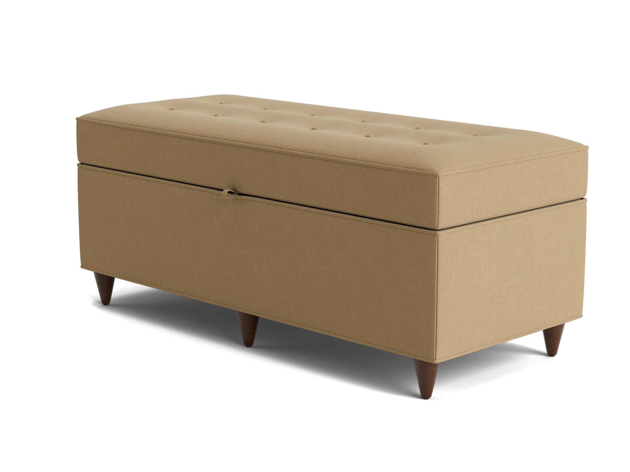 cammy bench with storage banks oatmeal