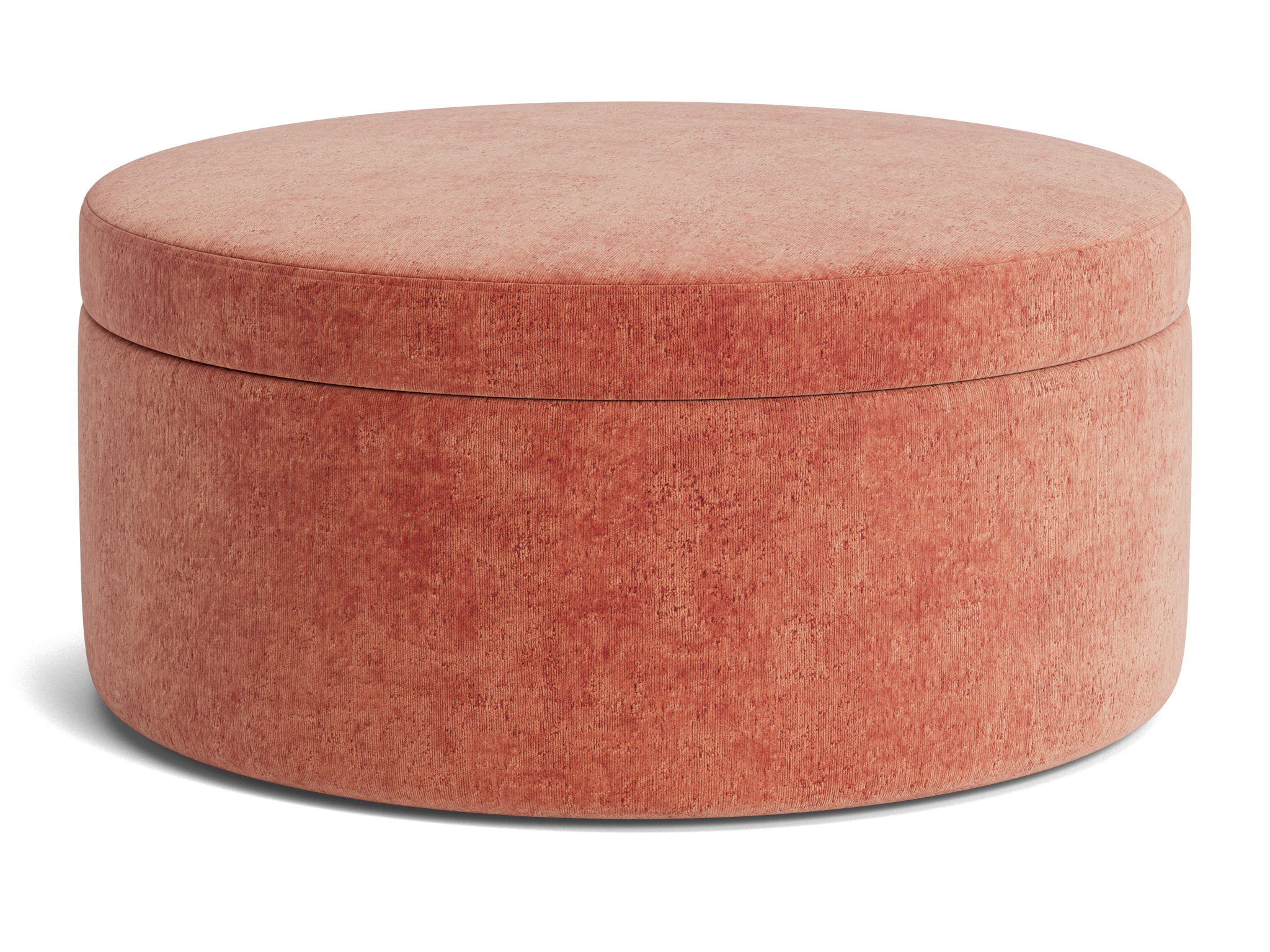 quinn large storage ottoman plush terra rose
