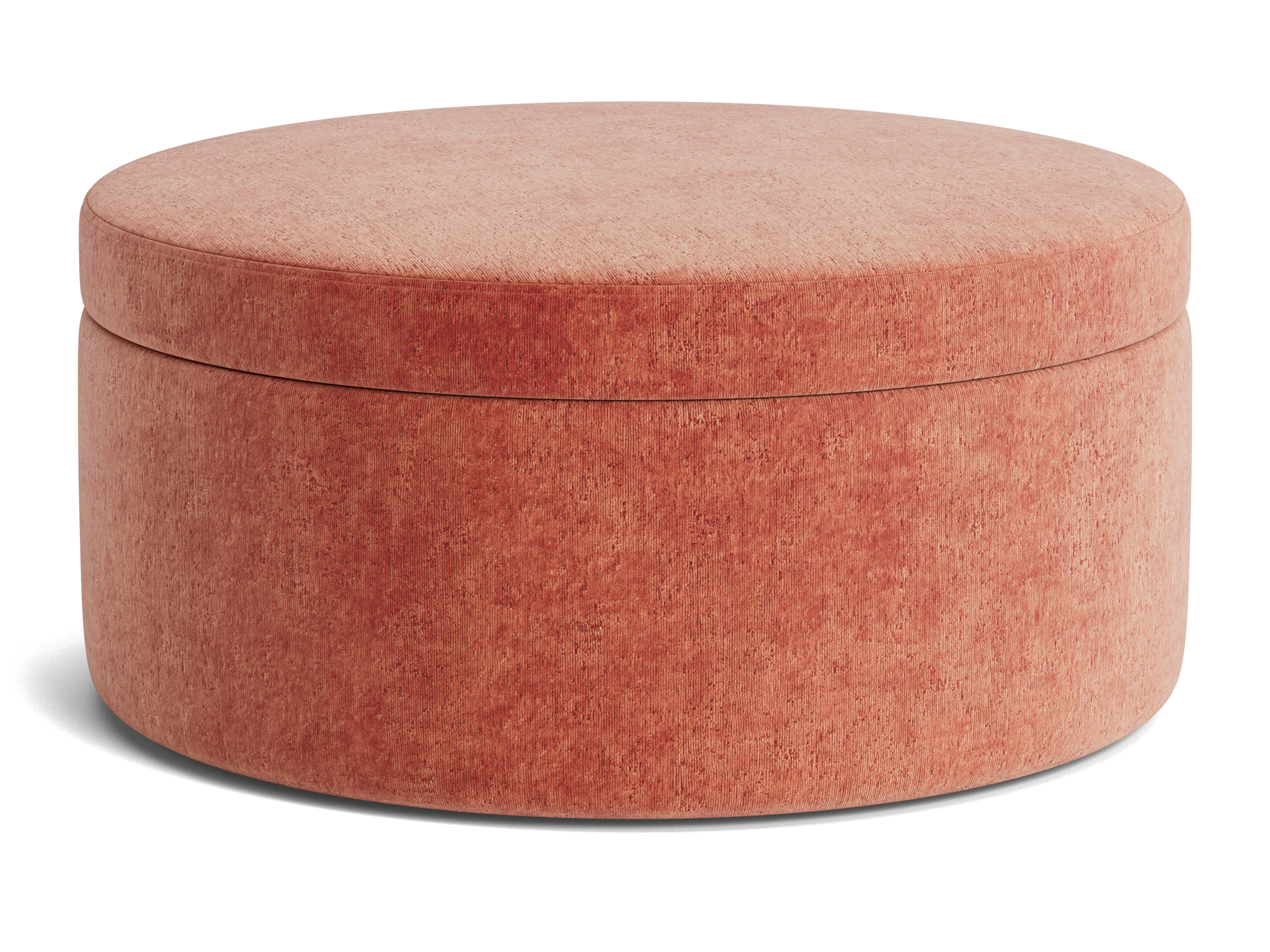 quinn large storage ottoman plush terra rose