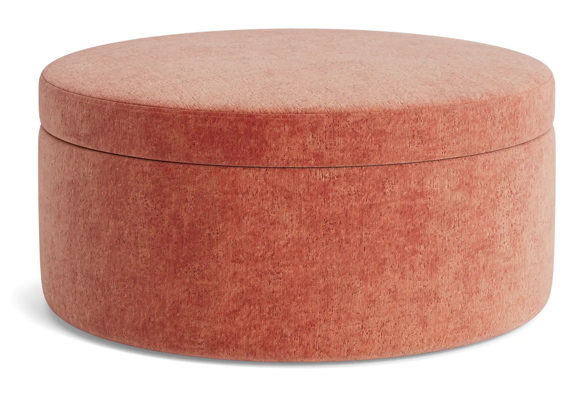 quinn large storage ottoman plush terra rose