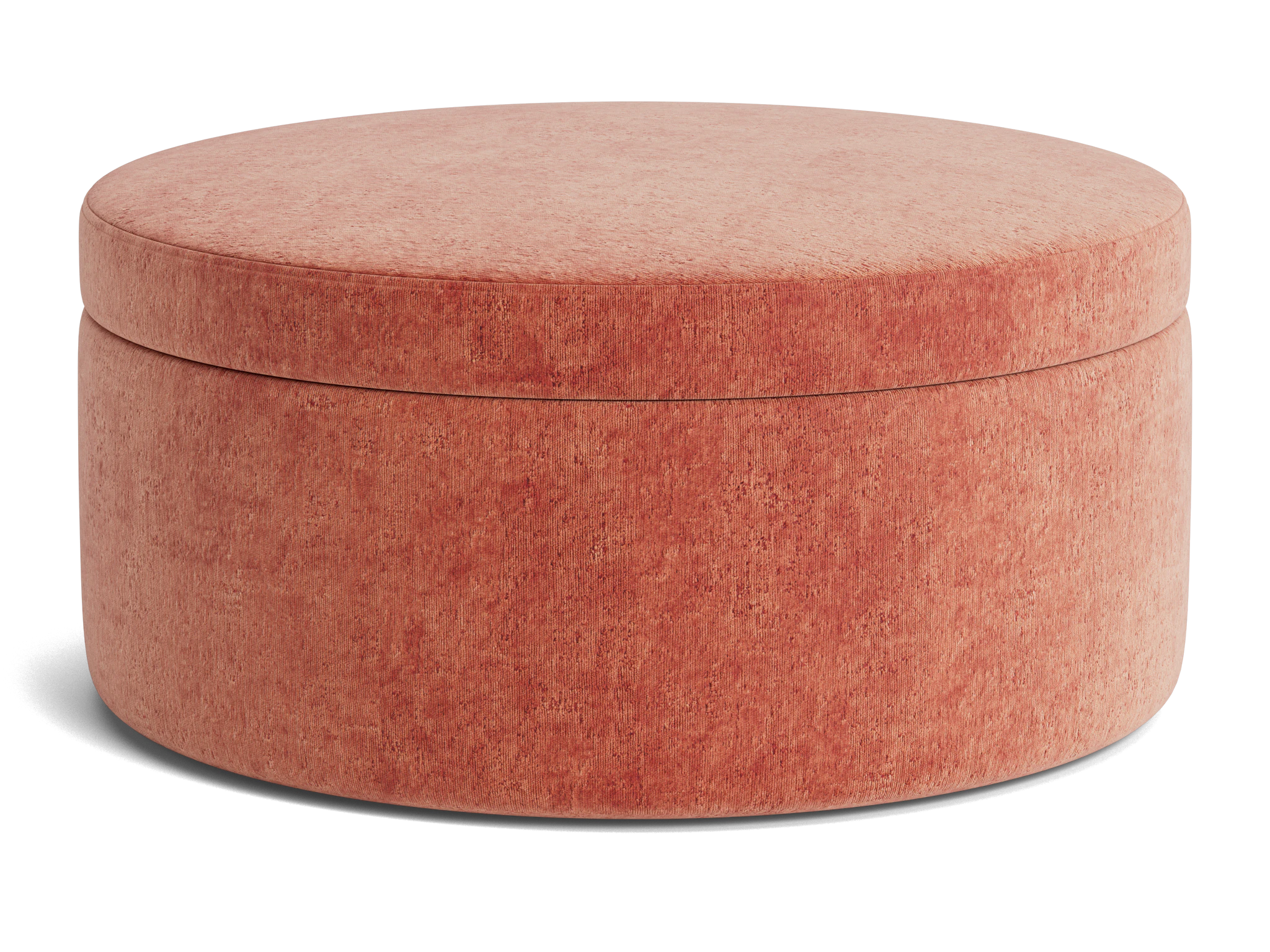 quinn large storage ottoman plush terra rose