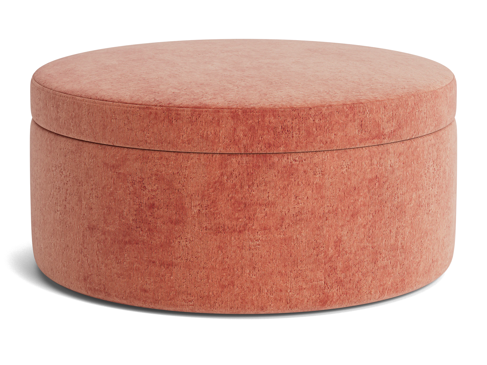 quinn large storage ottoman plush terra rose
