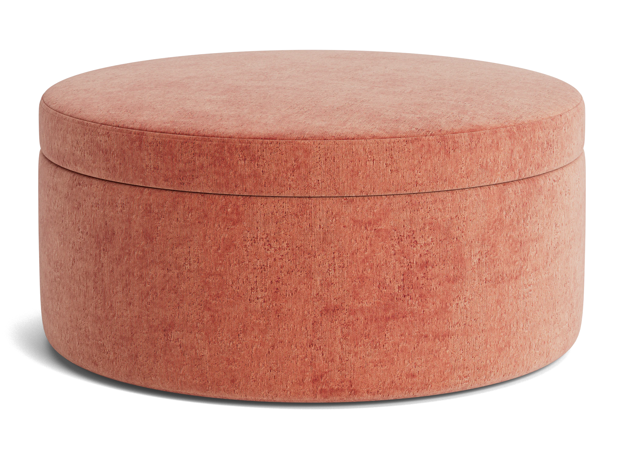 quinn large storage ottoman plush terra rose