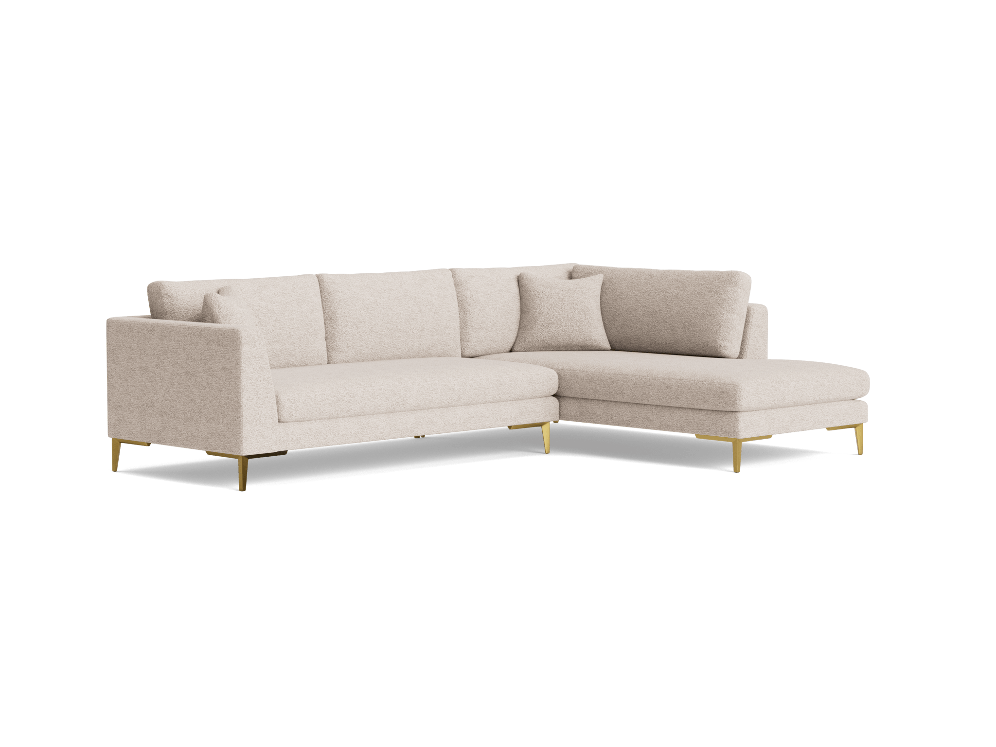 ainsley sectional with bumper %282 piece%29 borough cotton