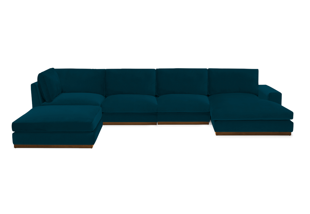 holt grand sectional key largo zenith teal
