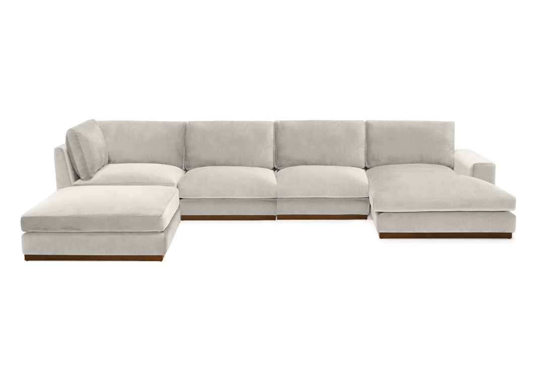holt grand sectional tussah snow