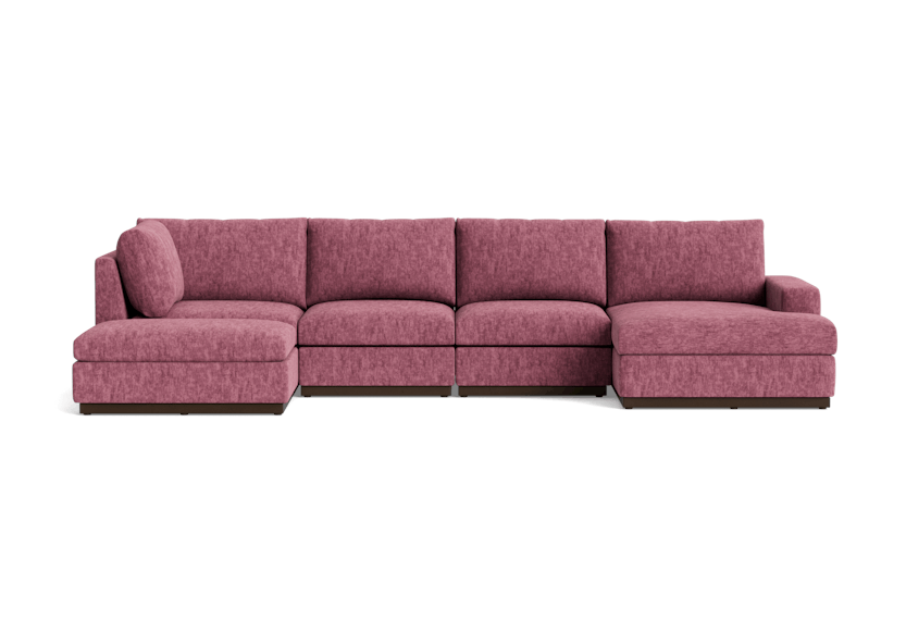 holt grand sectional crave pantone heather rose