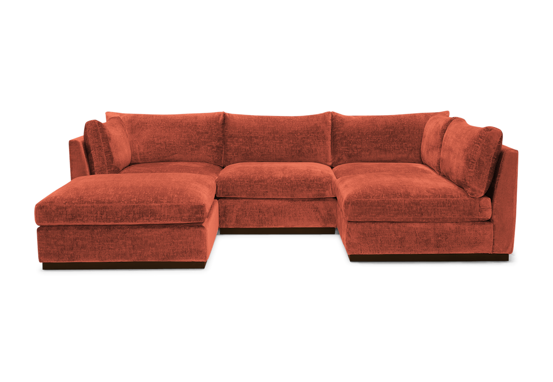 holt armless sofa sectional %285 piece%29 key largo coral