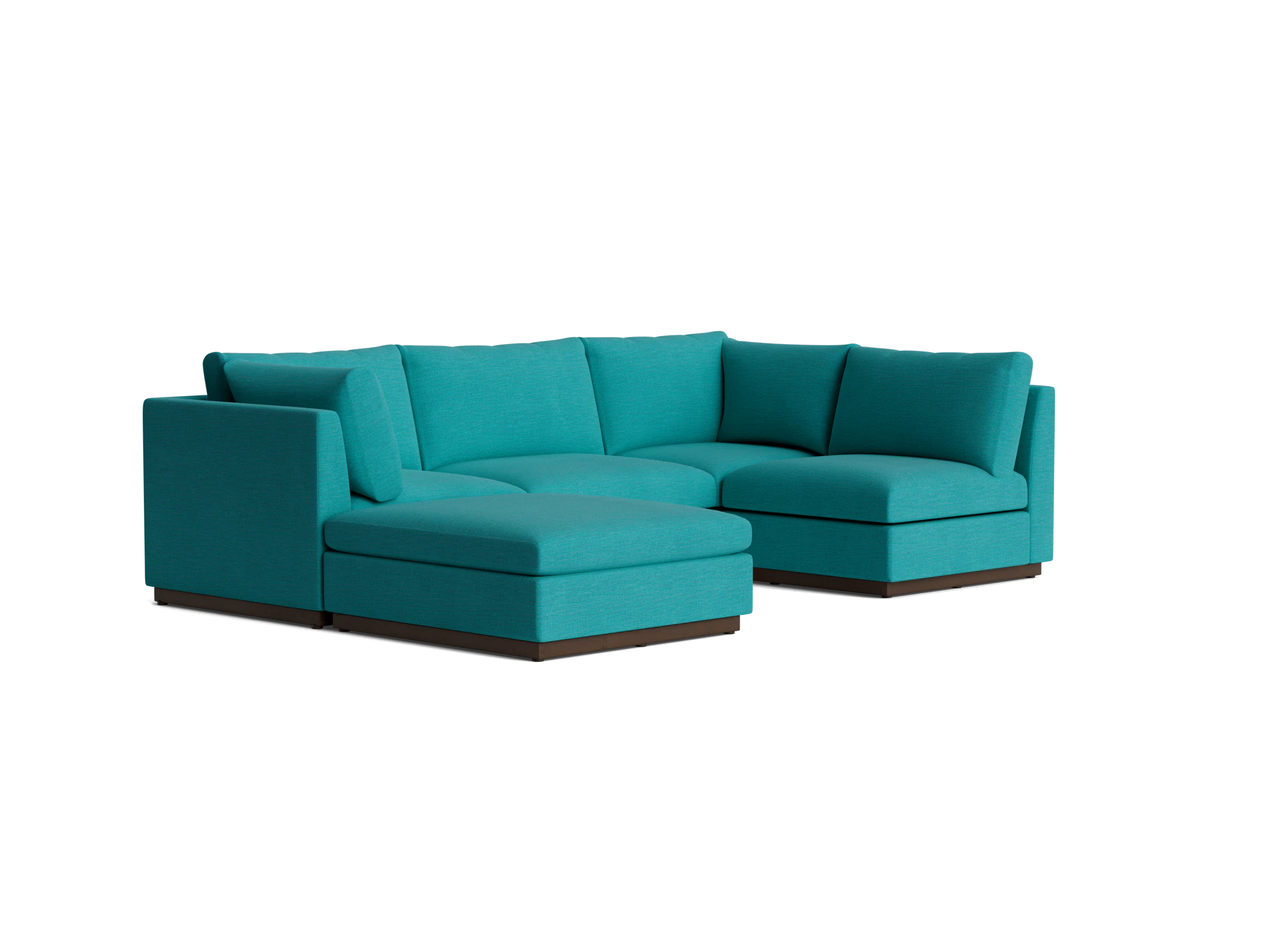 holt armless sofa sectional %285 piece%29 lucky turquoise