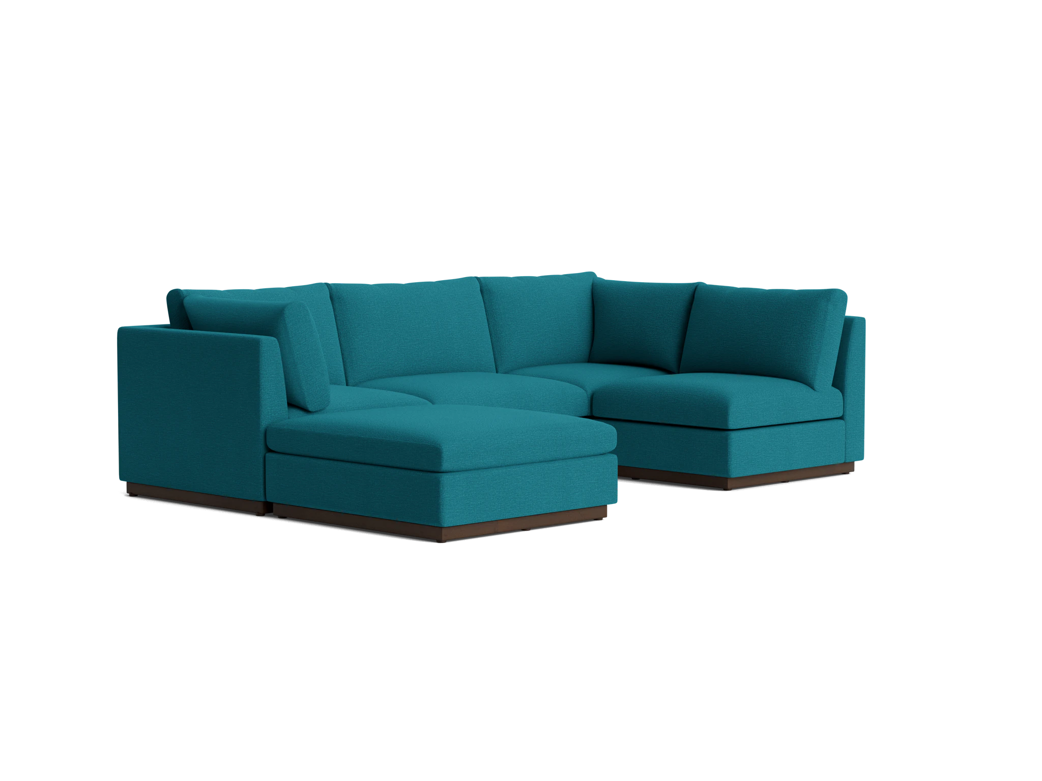 holt armless sofa sectional %285 piece%29 key largo zenith teal