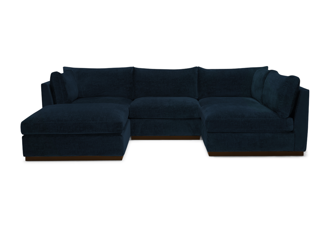 holt armless sofa sectional %285 piece%29 bentley indigo