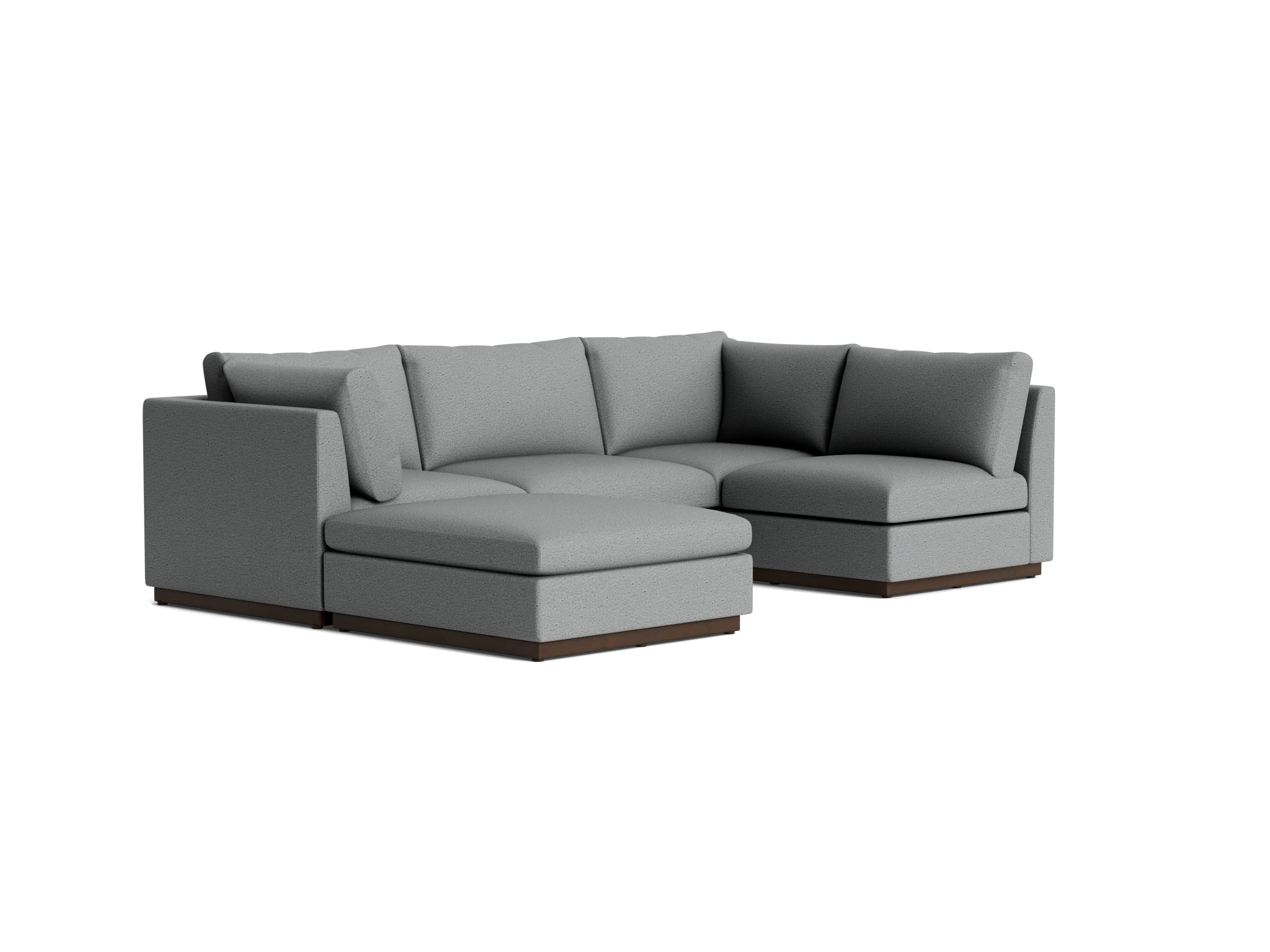 holt armless sofa sectional %285 piece%29 essence ash