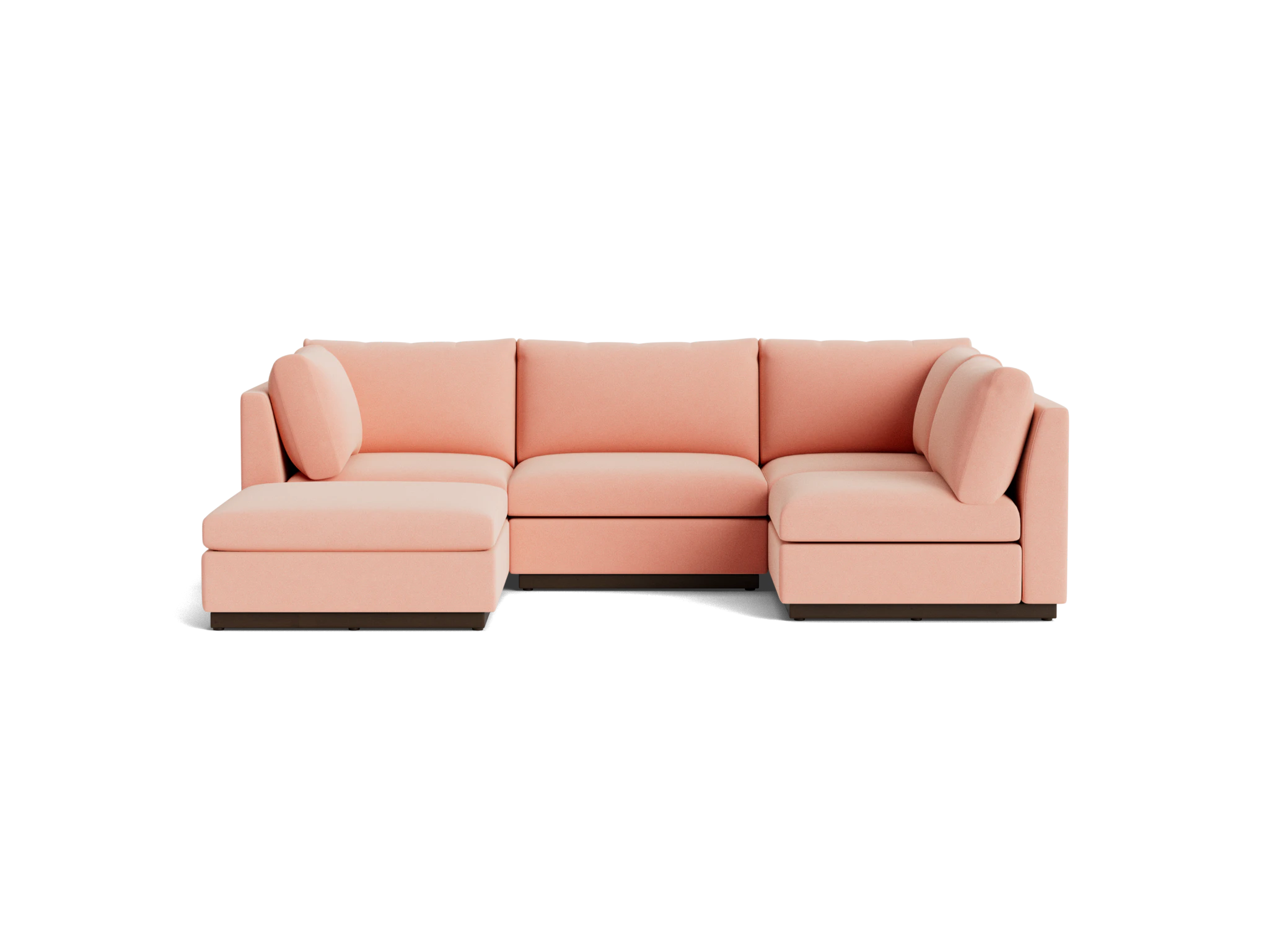 holt armless sofa sectional %285 piece%29 royale blush