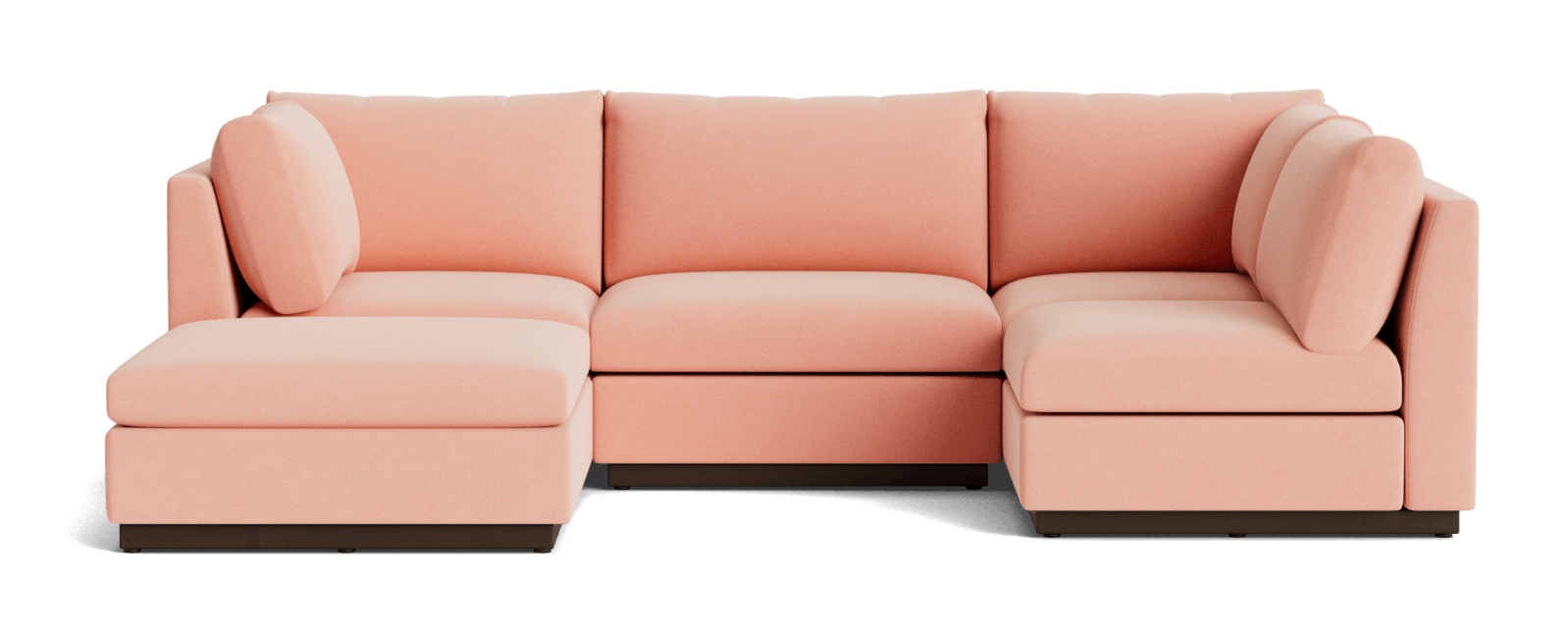 holt armless sofa sectional %285 piece%29 royale blush