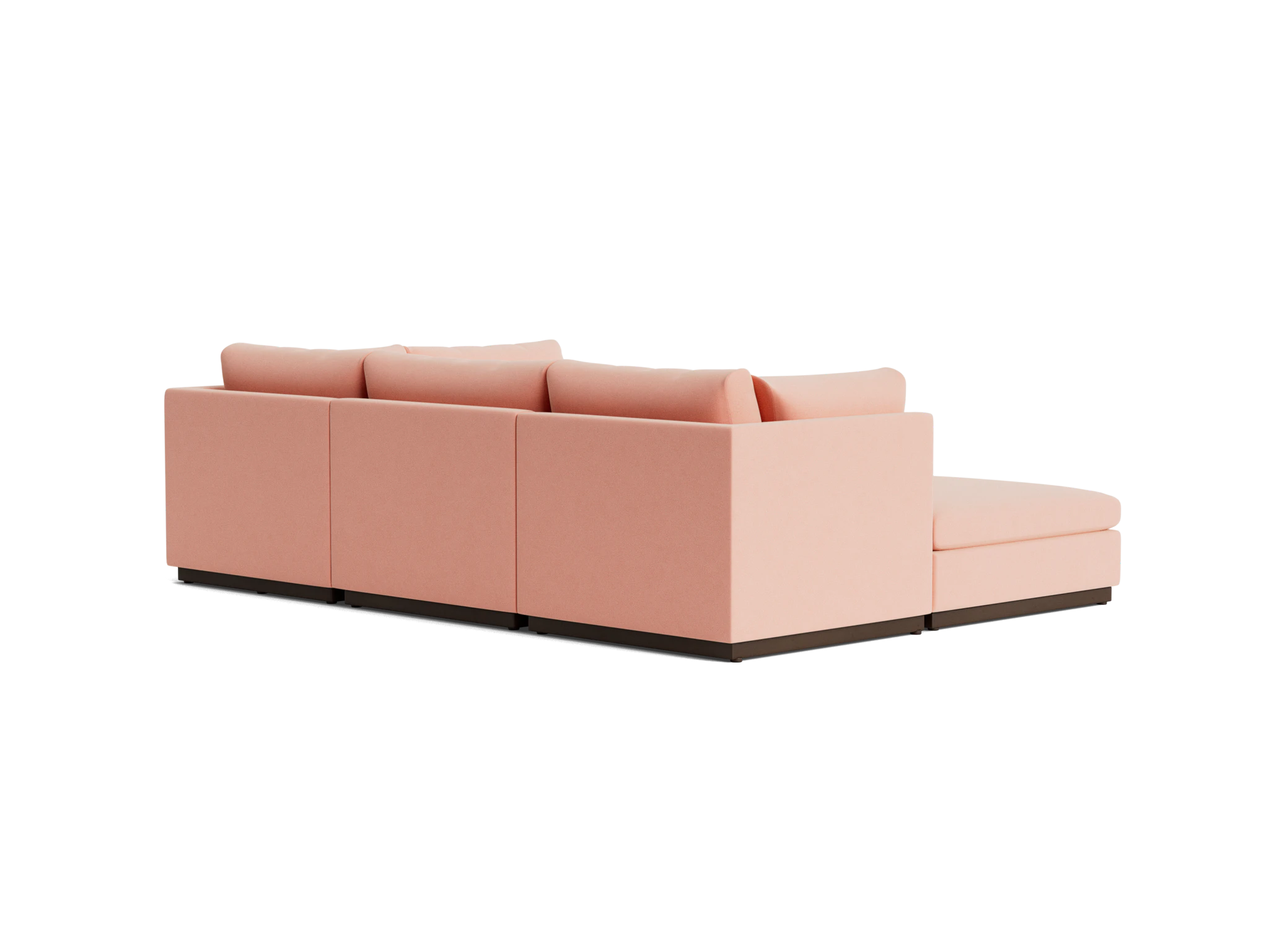 holt armless sofa sectional %285 piece%29 royale blush