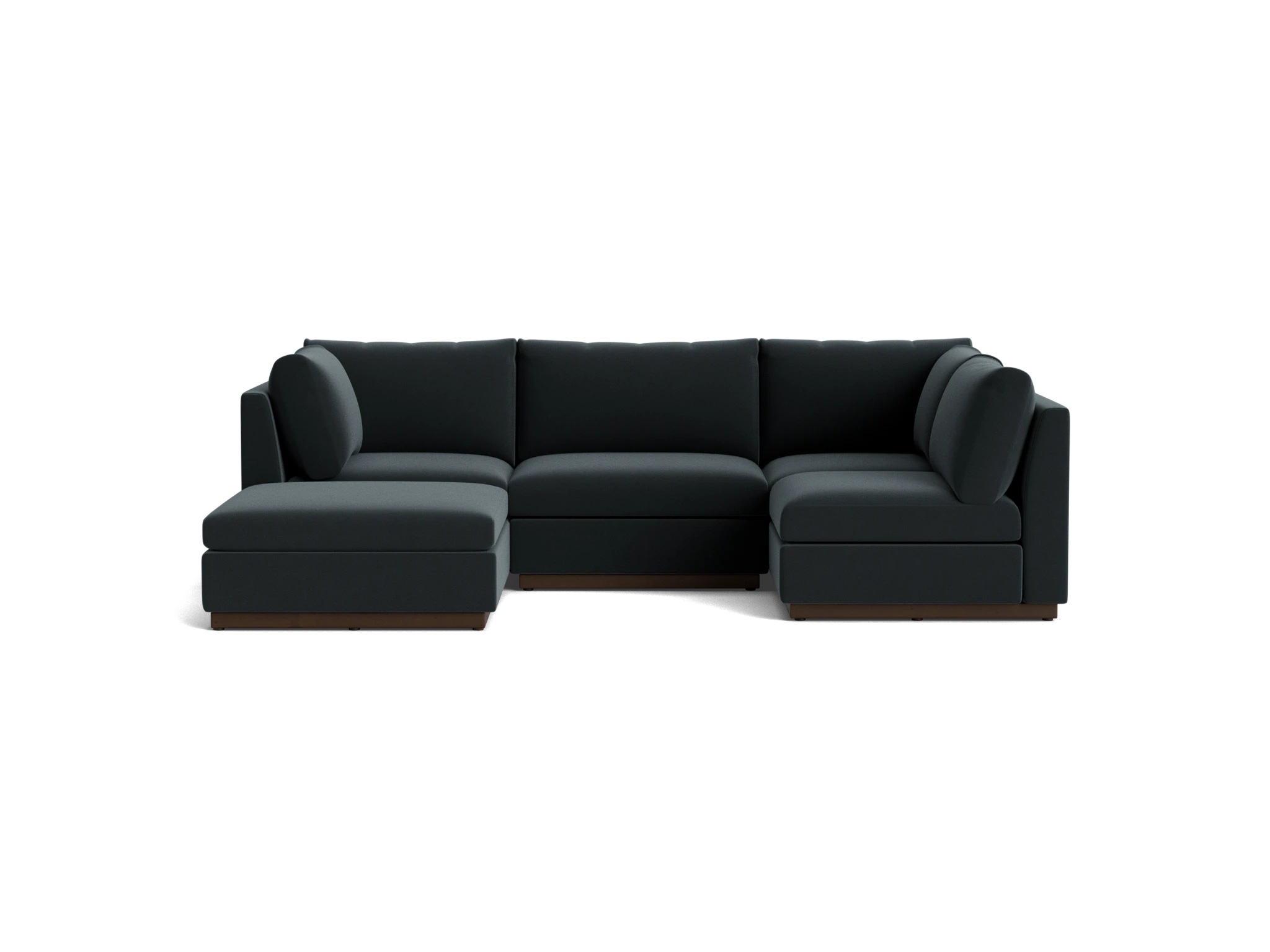 holt armless sofa sectional %285 piece%29 royale gunmetal