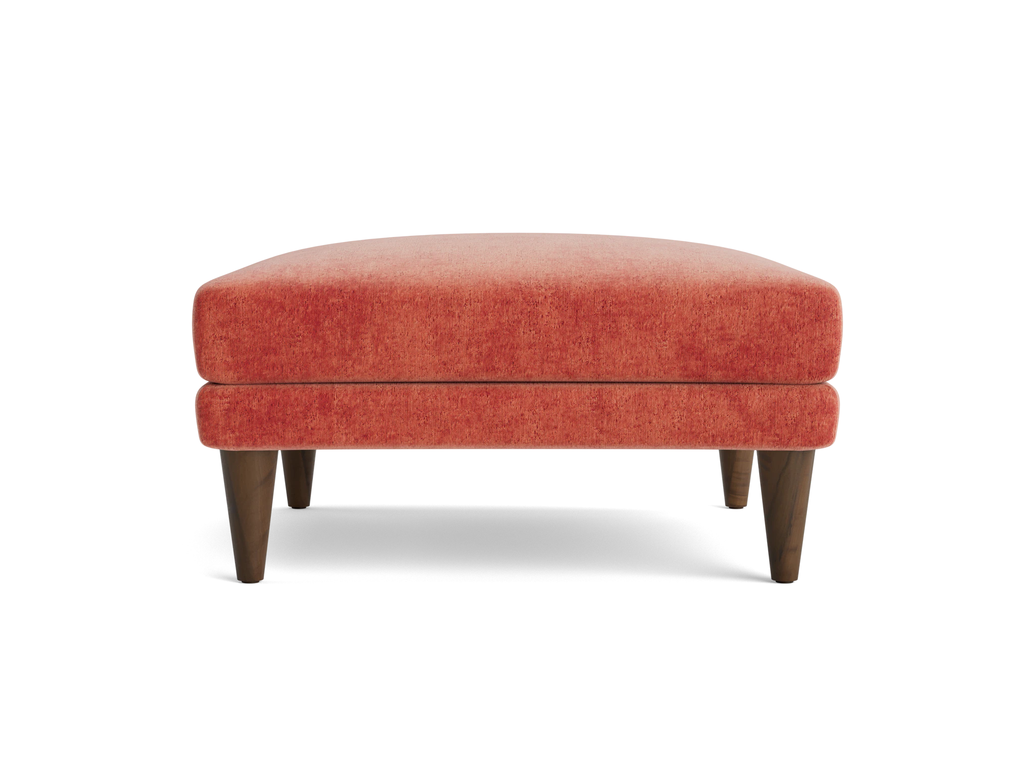 lewis ottoman plush terra rose
