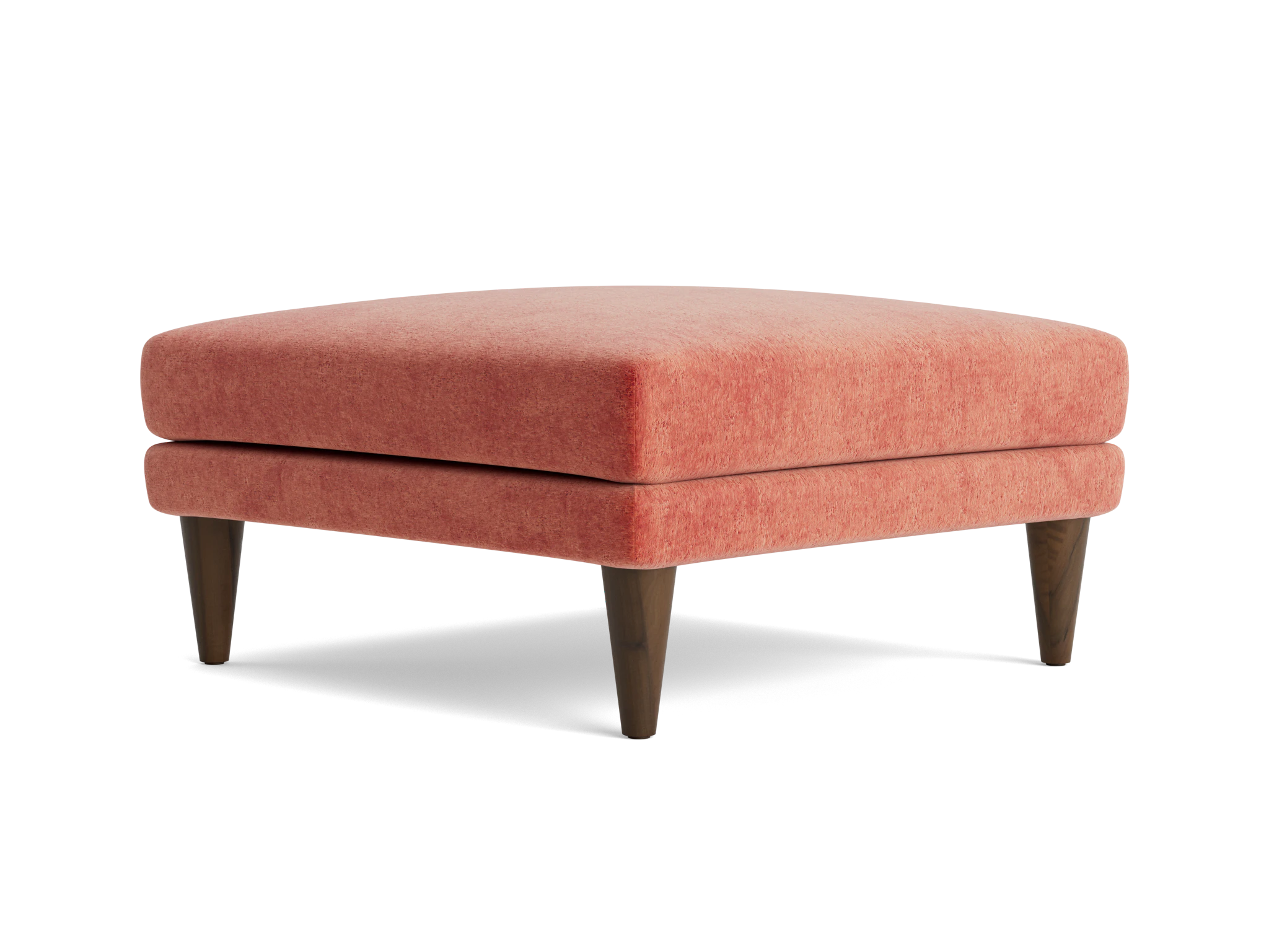 lewis ottoman plush terra rose