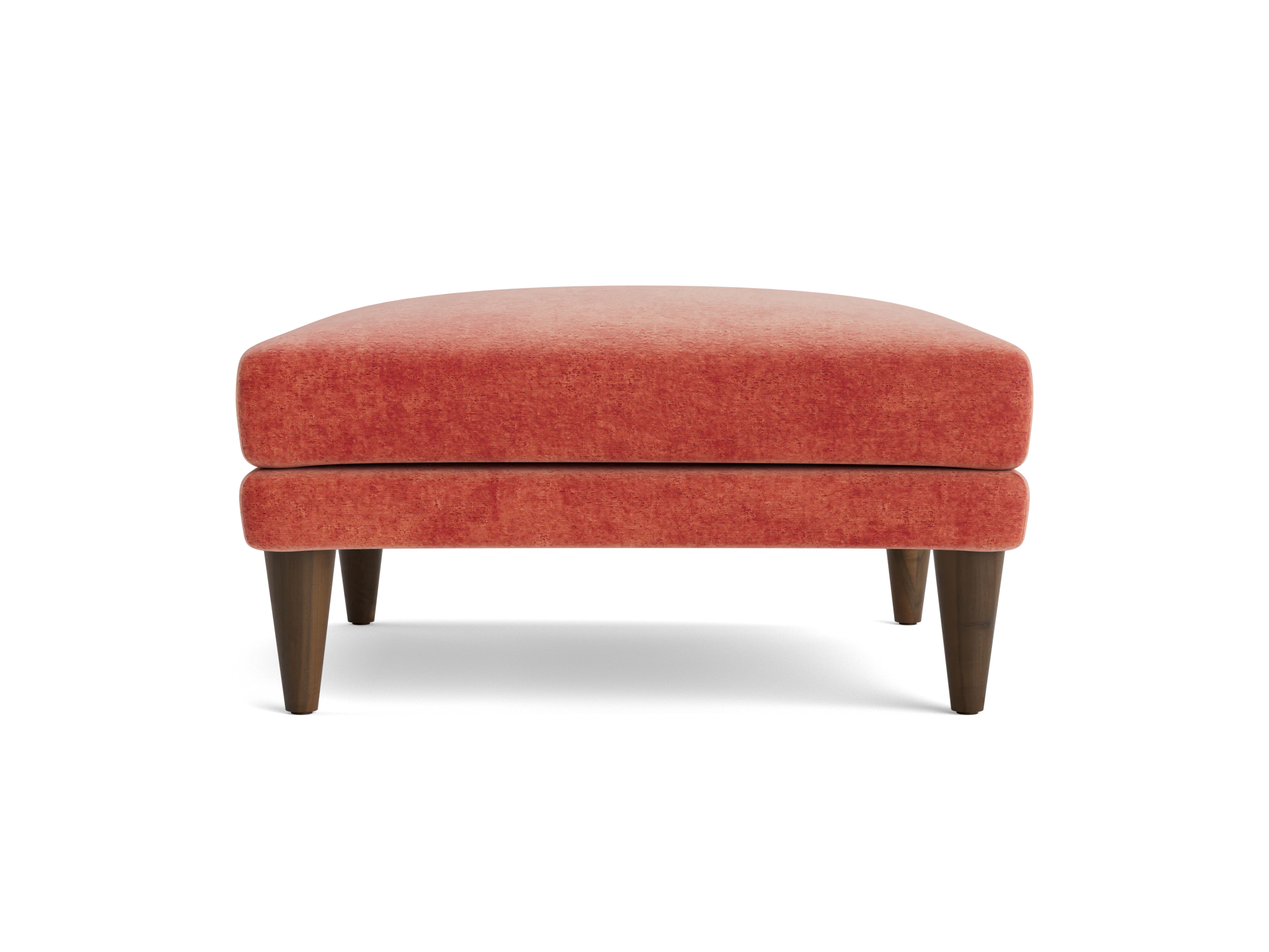 lewis ottoman plush terra rose