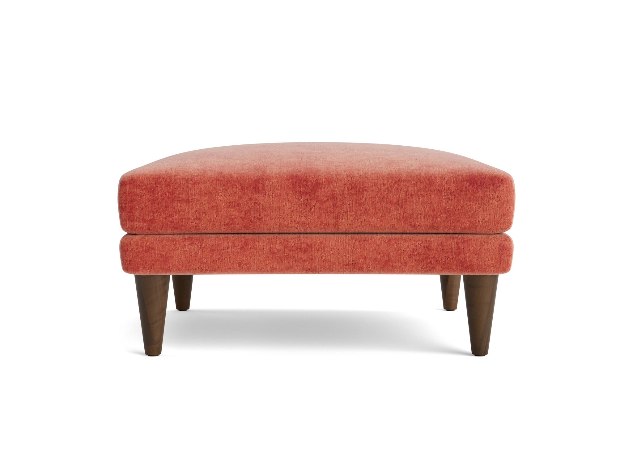 lewis ottoman plush terra rose