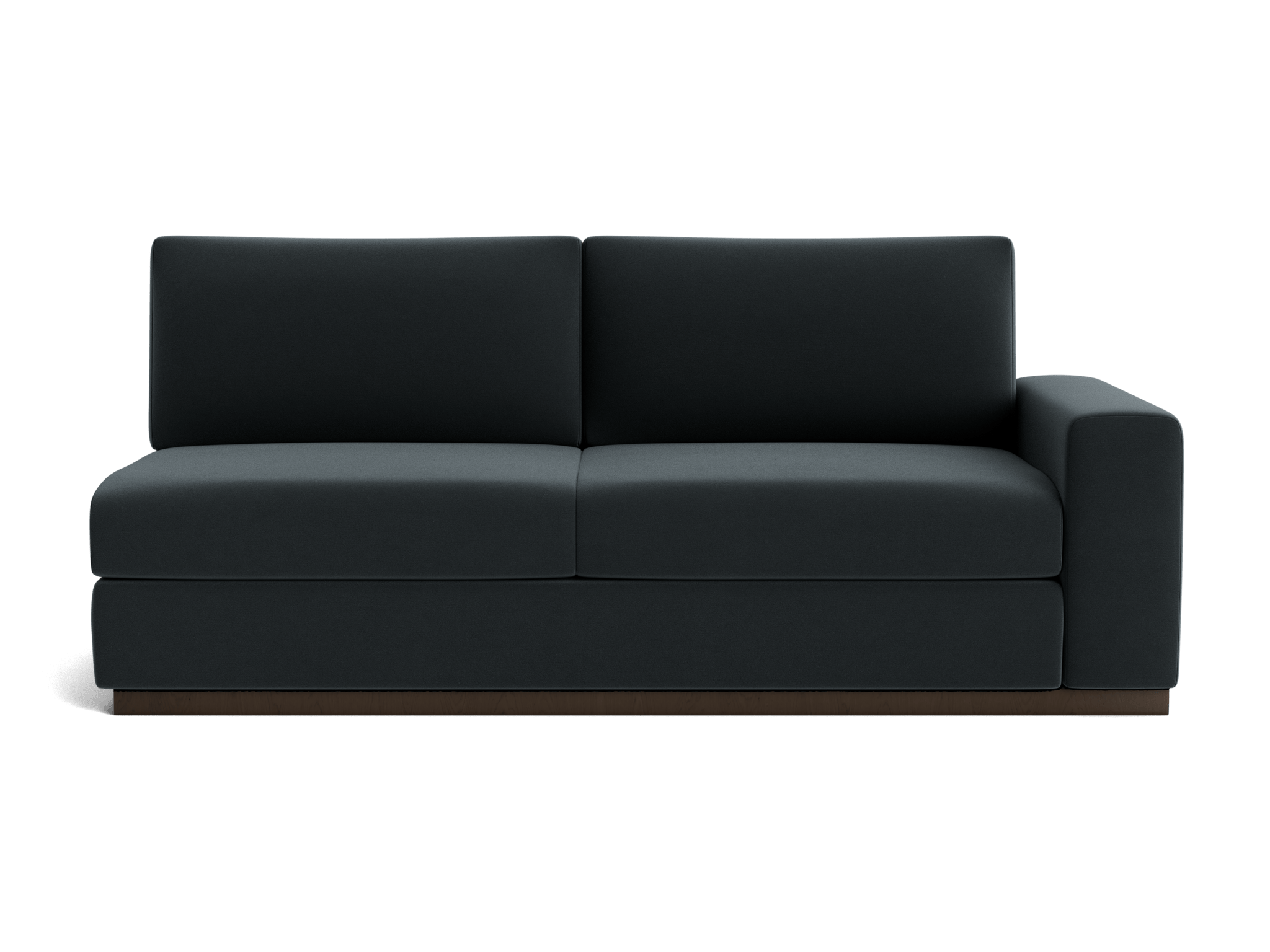 holt single arm loveseat royale gunmetal